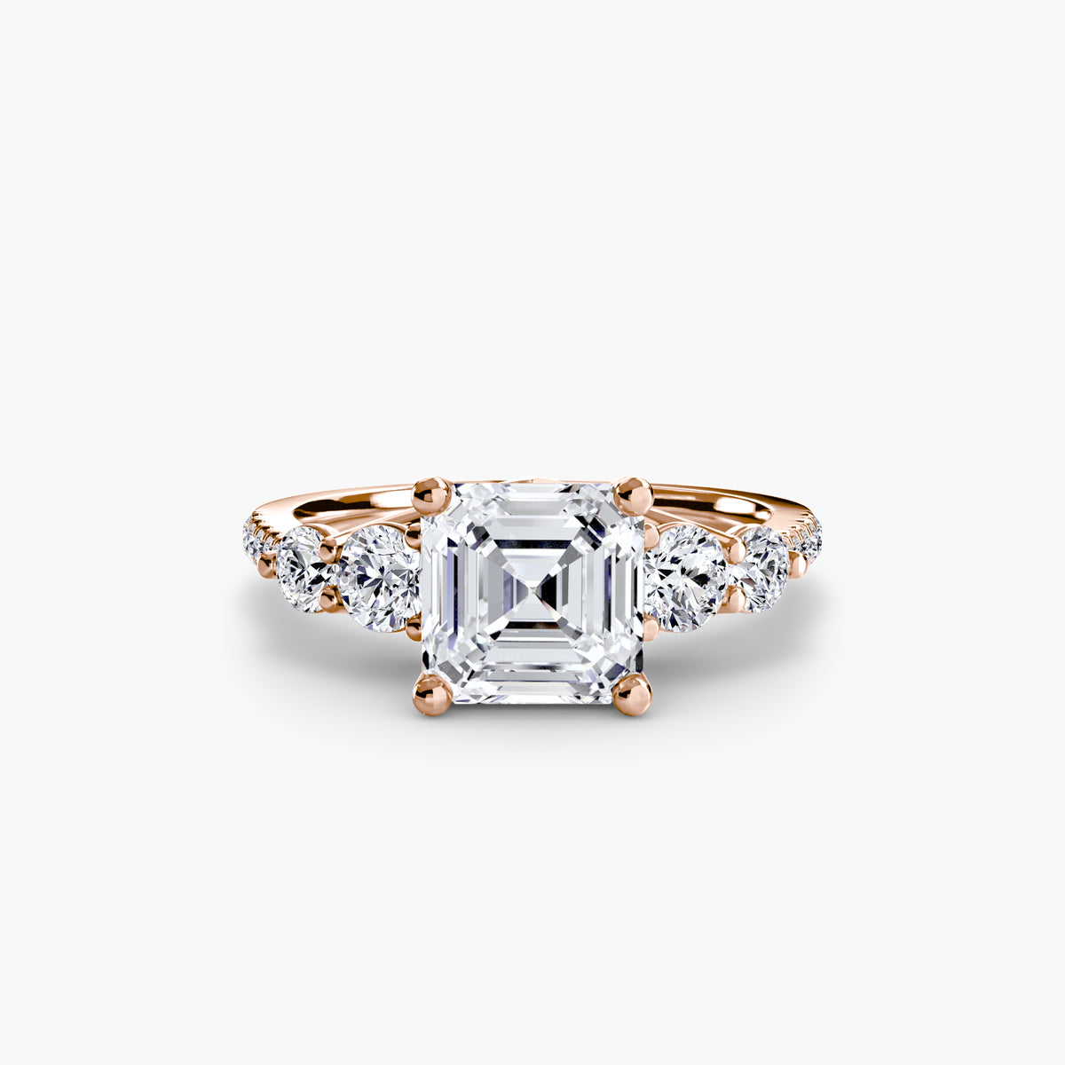 Five Stone Ring with Pavé Band – Ringfassung / Ring setting