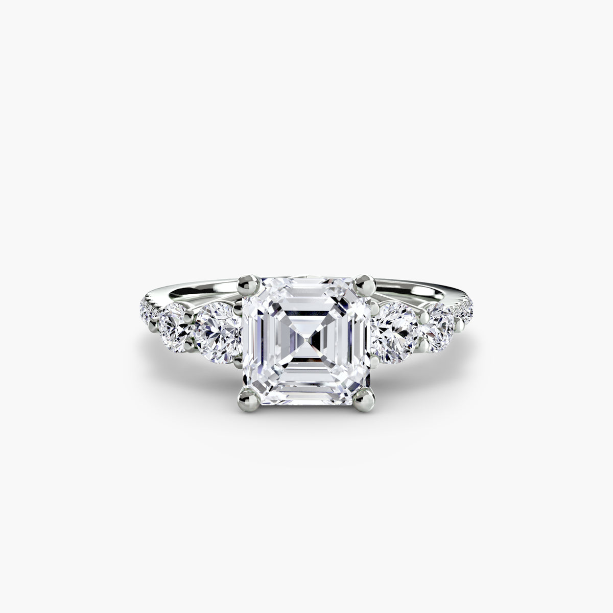 Five Stone Ring with Pavé Band – Ringfassung / Ring setting