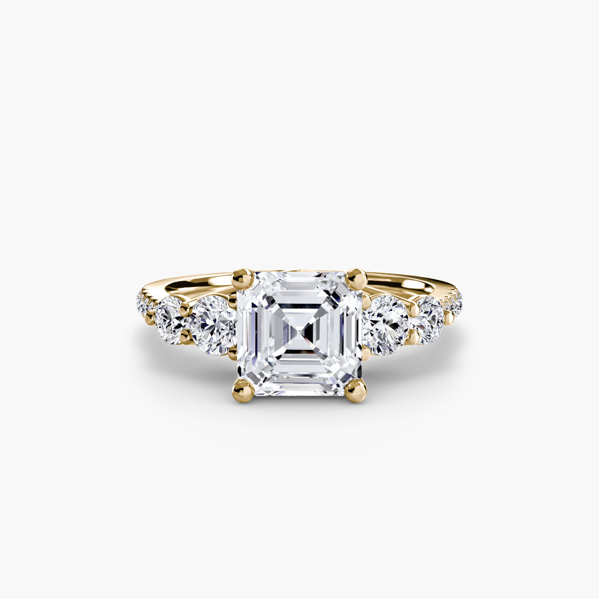 Five Stone Ring with Pavé Band – Ringfassung / Ring setting