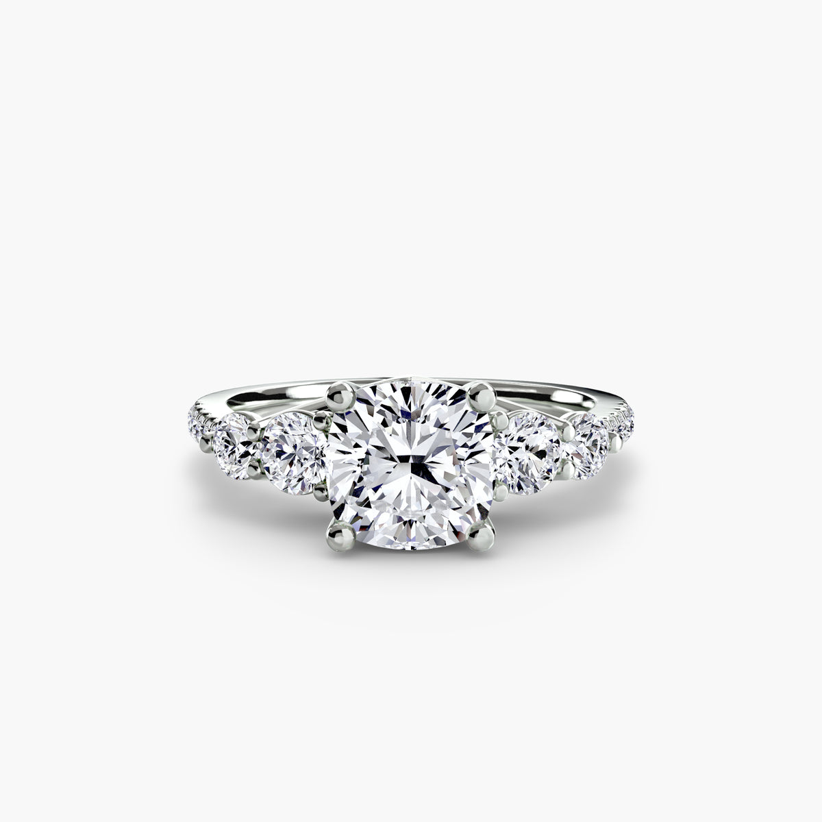 Five Stone Ring with Pavé Band – Ringfassung / Ring setting