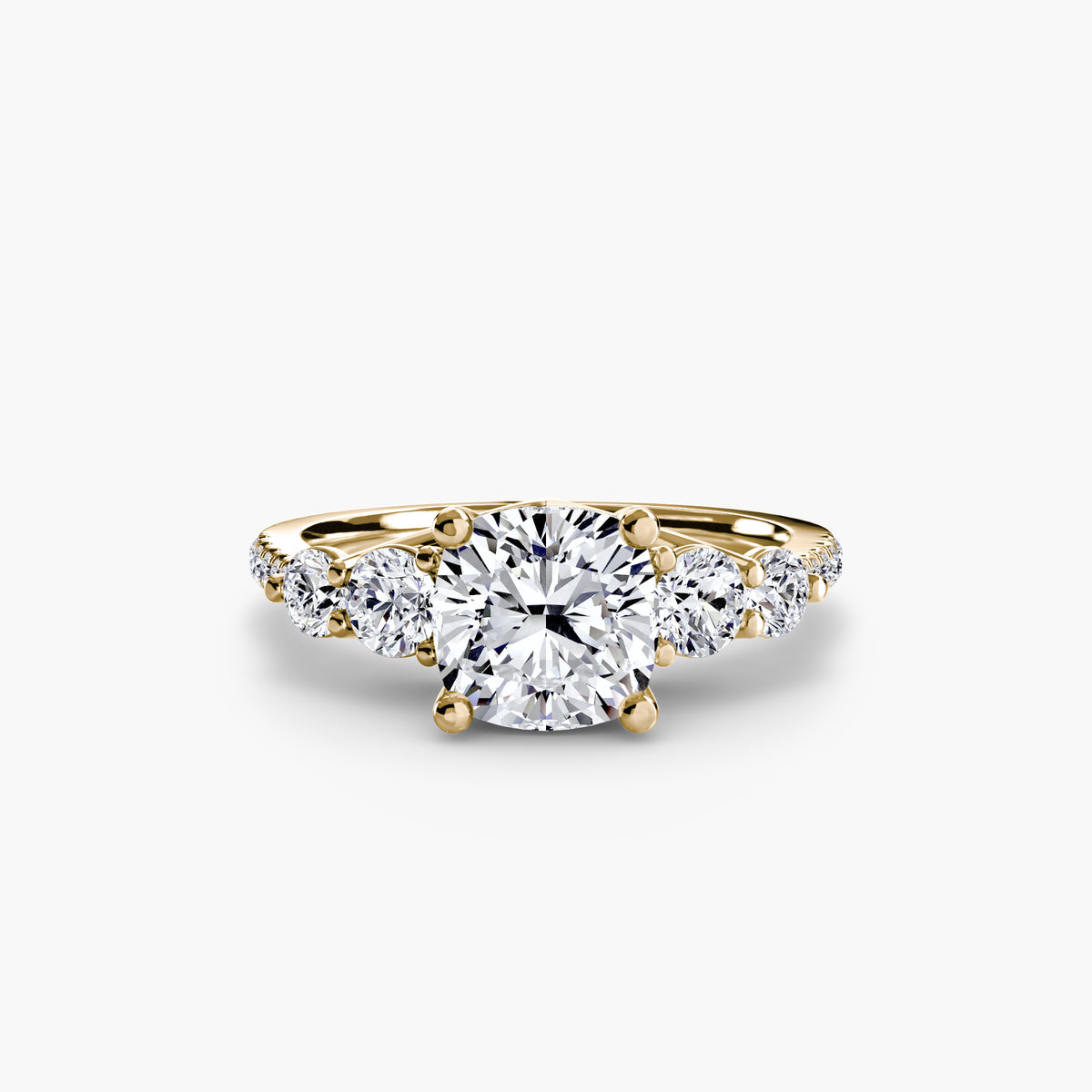 Five Stone Ring with Pavé Band – Ringfassung / Ring setting