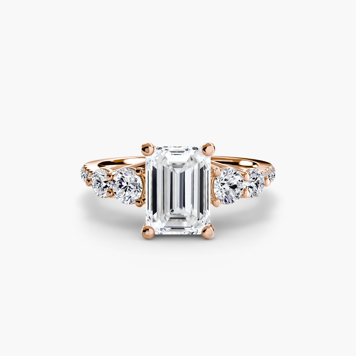 Five Stone Ring with Pavé Band – Ringfassung / Ring setting