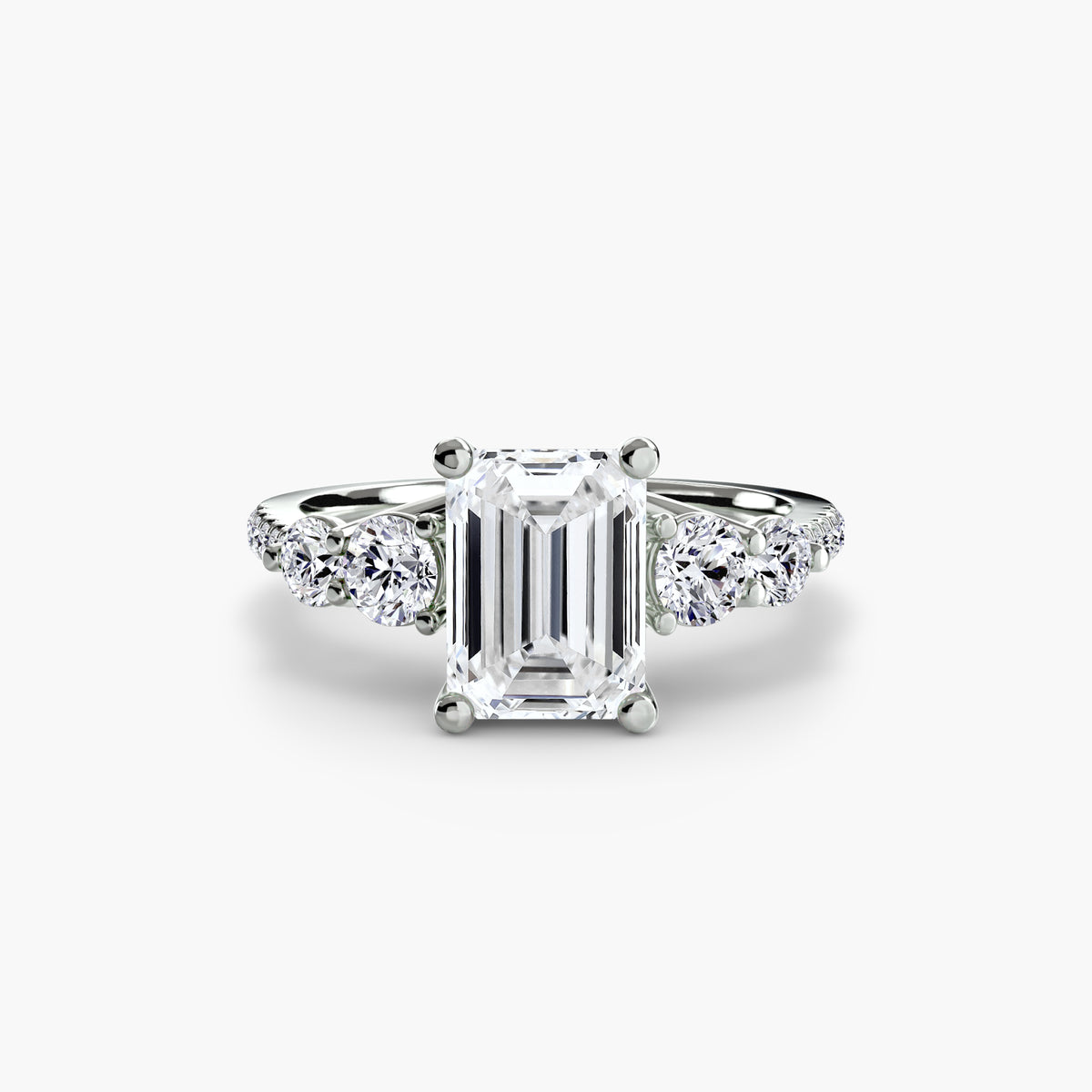 Five Stone Ring with Pavé Band – Ringfassung / Ring setting