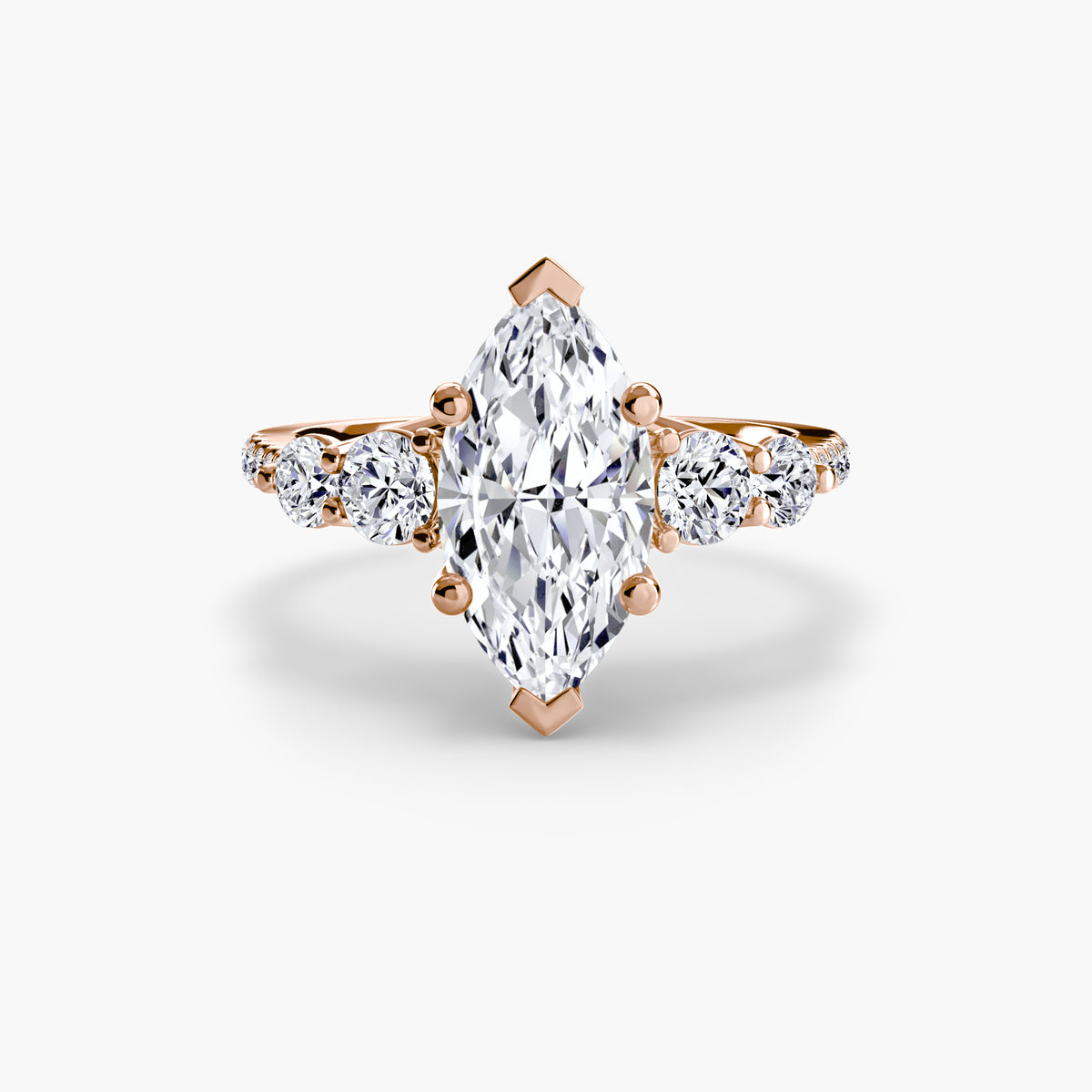 Five Stone Ring with Pavé Band – Ringfassung / Ring setting