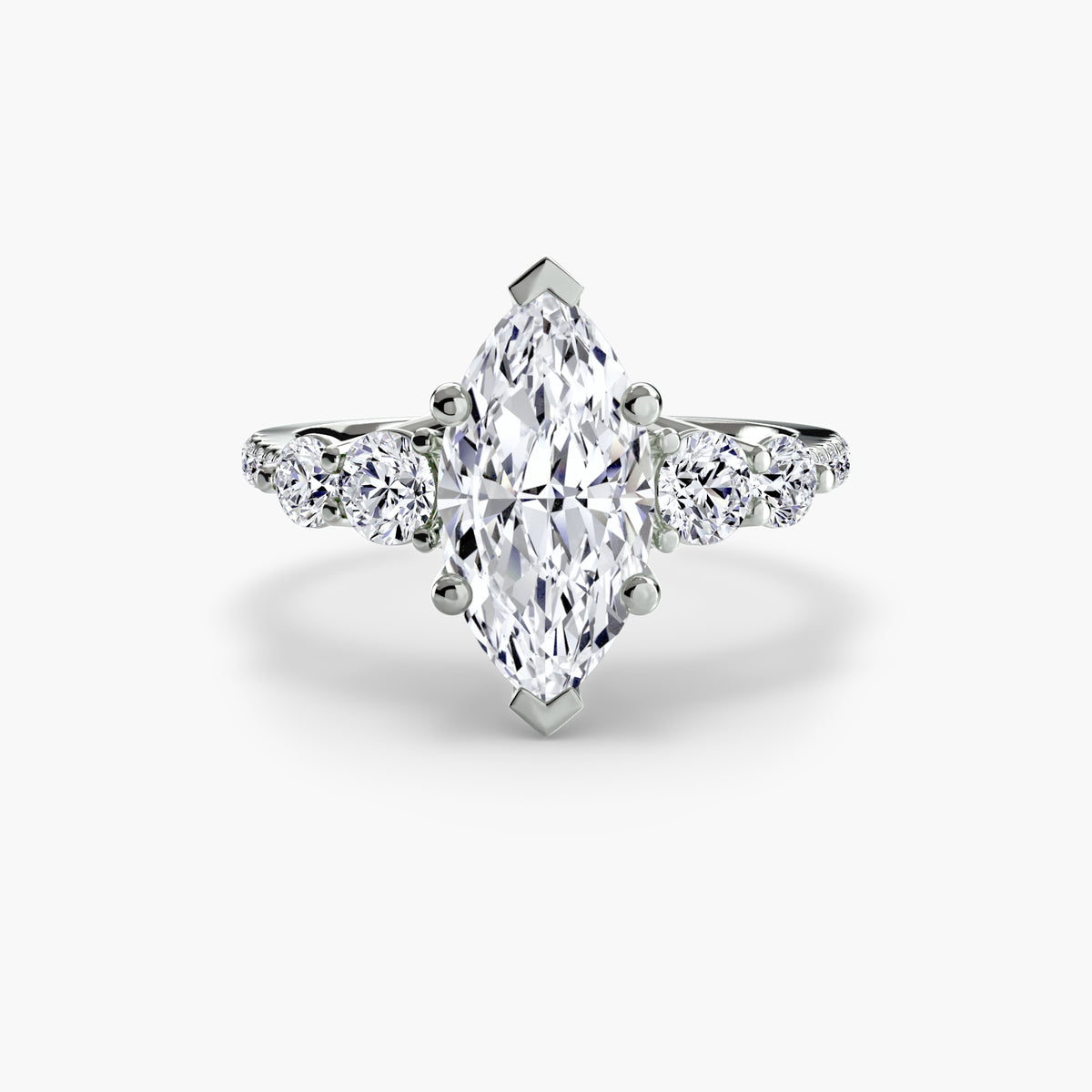 Five Stone Ring with Pavé Band – Ringfassung / Ring setting