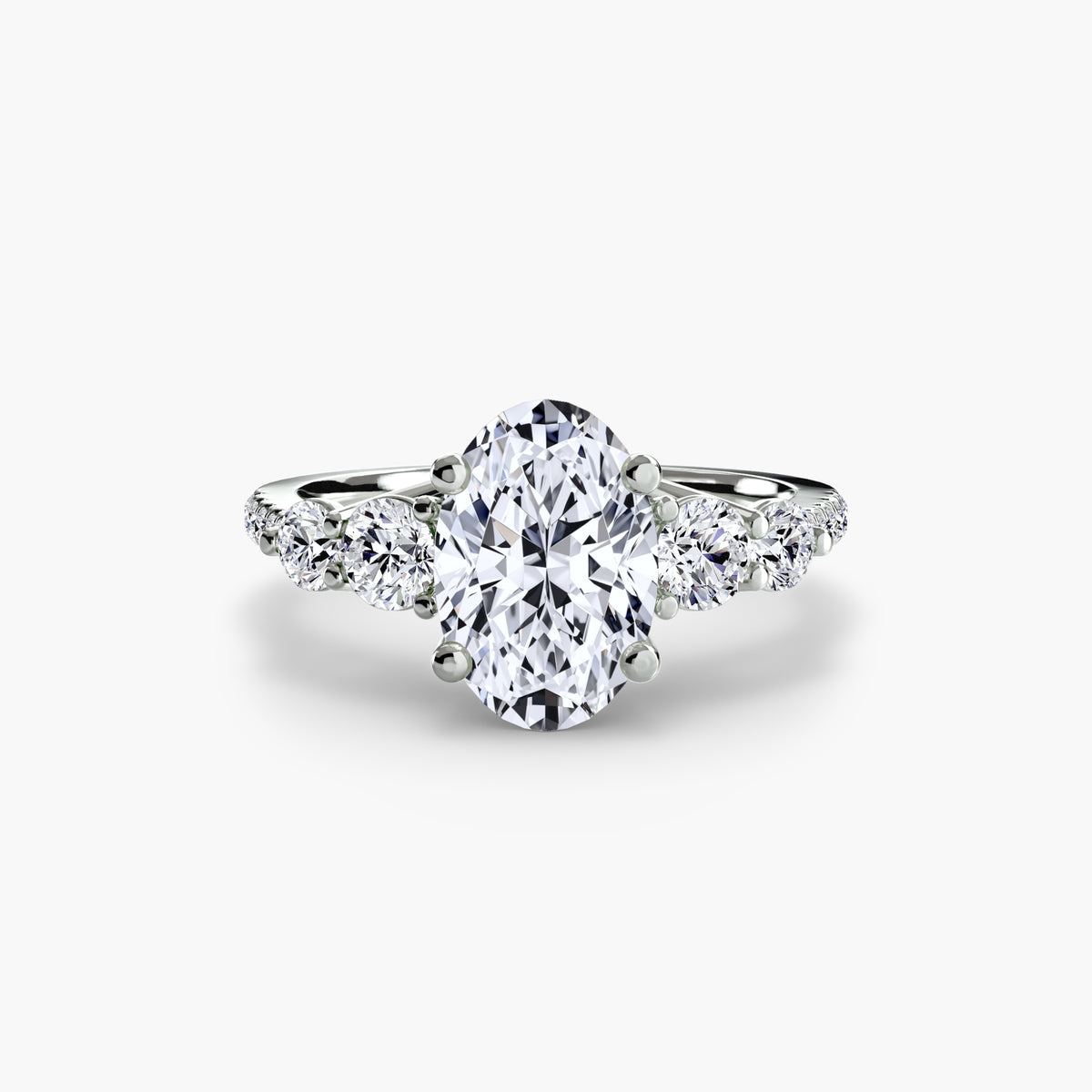 Five Stone Ring with Pavé Band – Ringfassung / Ring setting