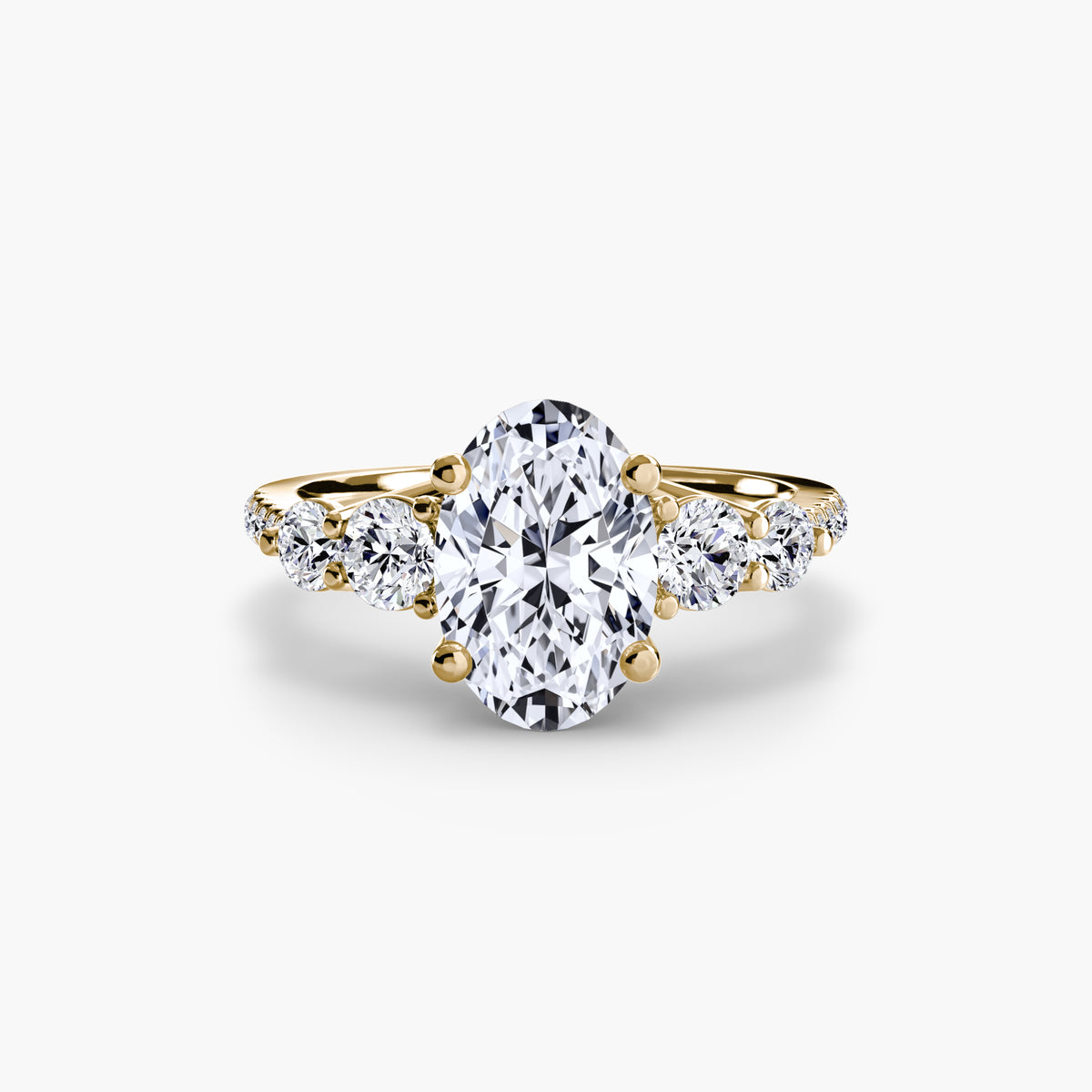 Five Stone Ring with Pavé Band – Ringfassung / Ring setting