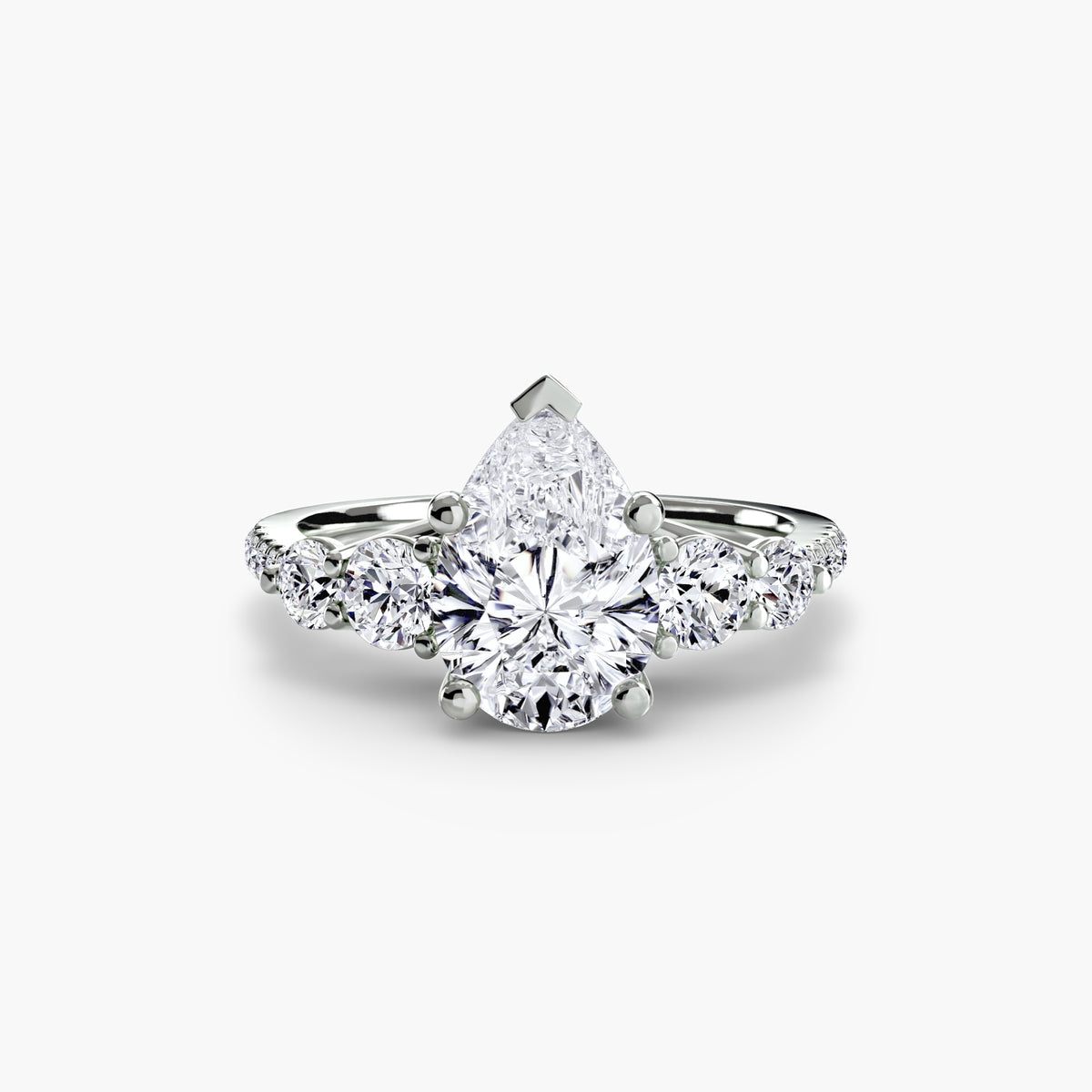 Five Stone Ring with Pavé Band – Ringfassung / Ring setting