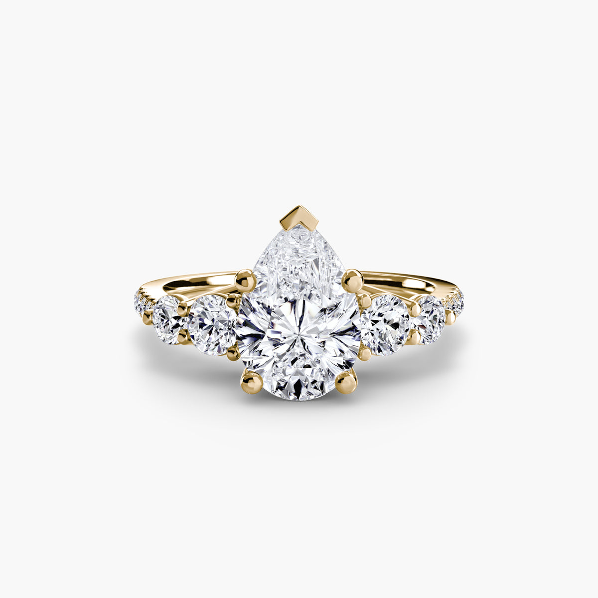 Five Stone Ring with Pavé Band – Ringfassung / Ring setting