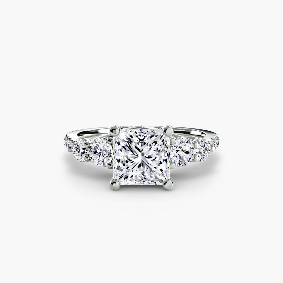 Five Stone Ring with Pavé Band – Ringfassung / Ring setting