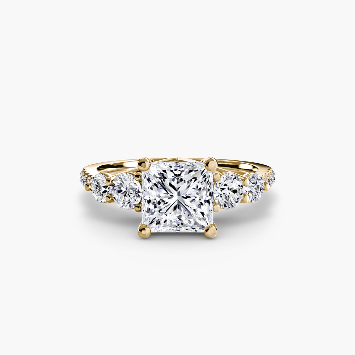 Five Stone Ring with Pavé Band – Ringfassung / Ring setting