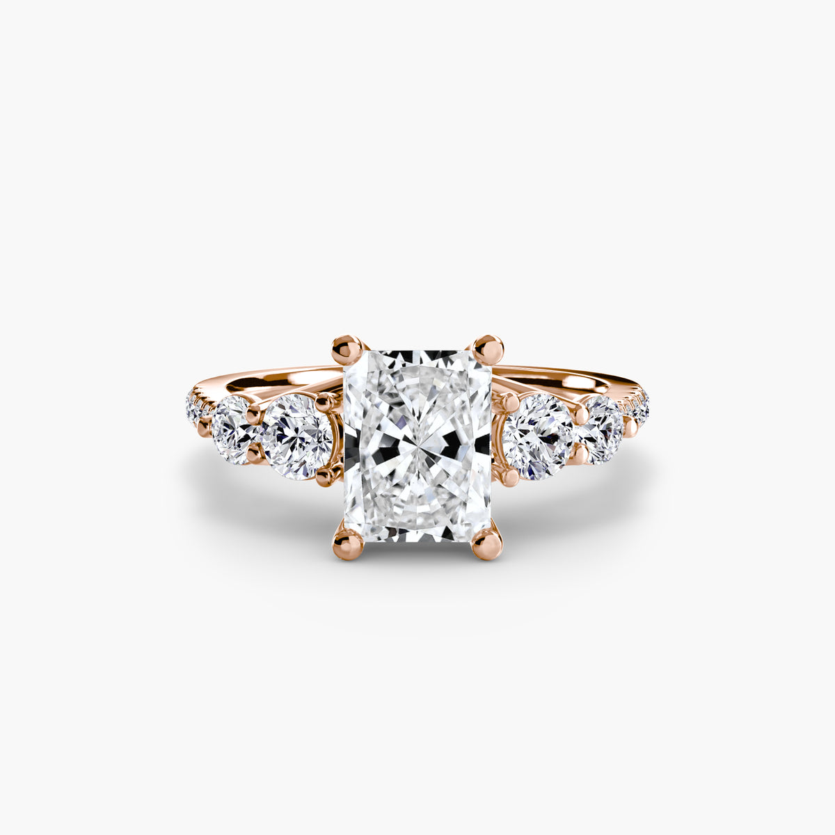 Five Stone Ring with Pavé Band – Ringfassung / Ring setting