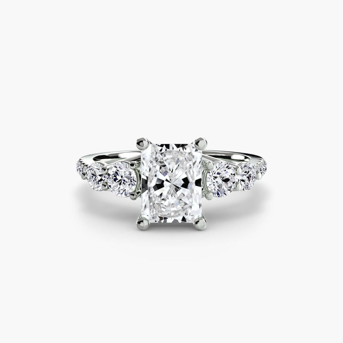 Five Stone Ring with Pavé Band – Ringfassung / Ring setting