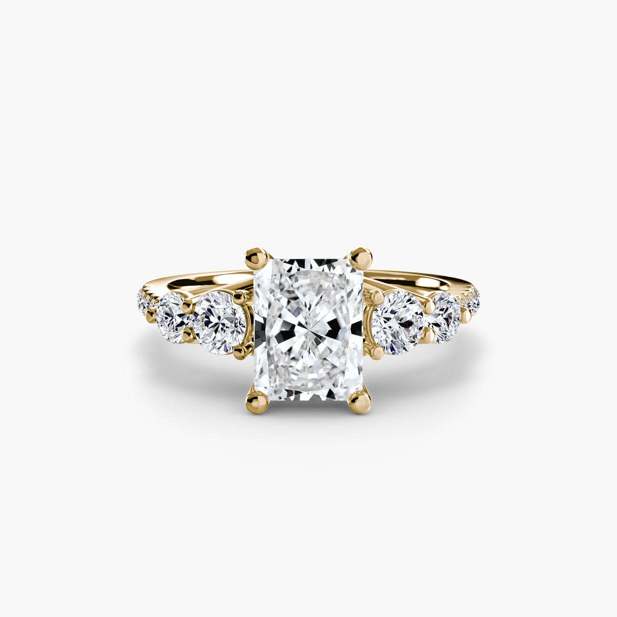 Five Stone Ring with Pavé Band – Ringfassung / Ring setting