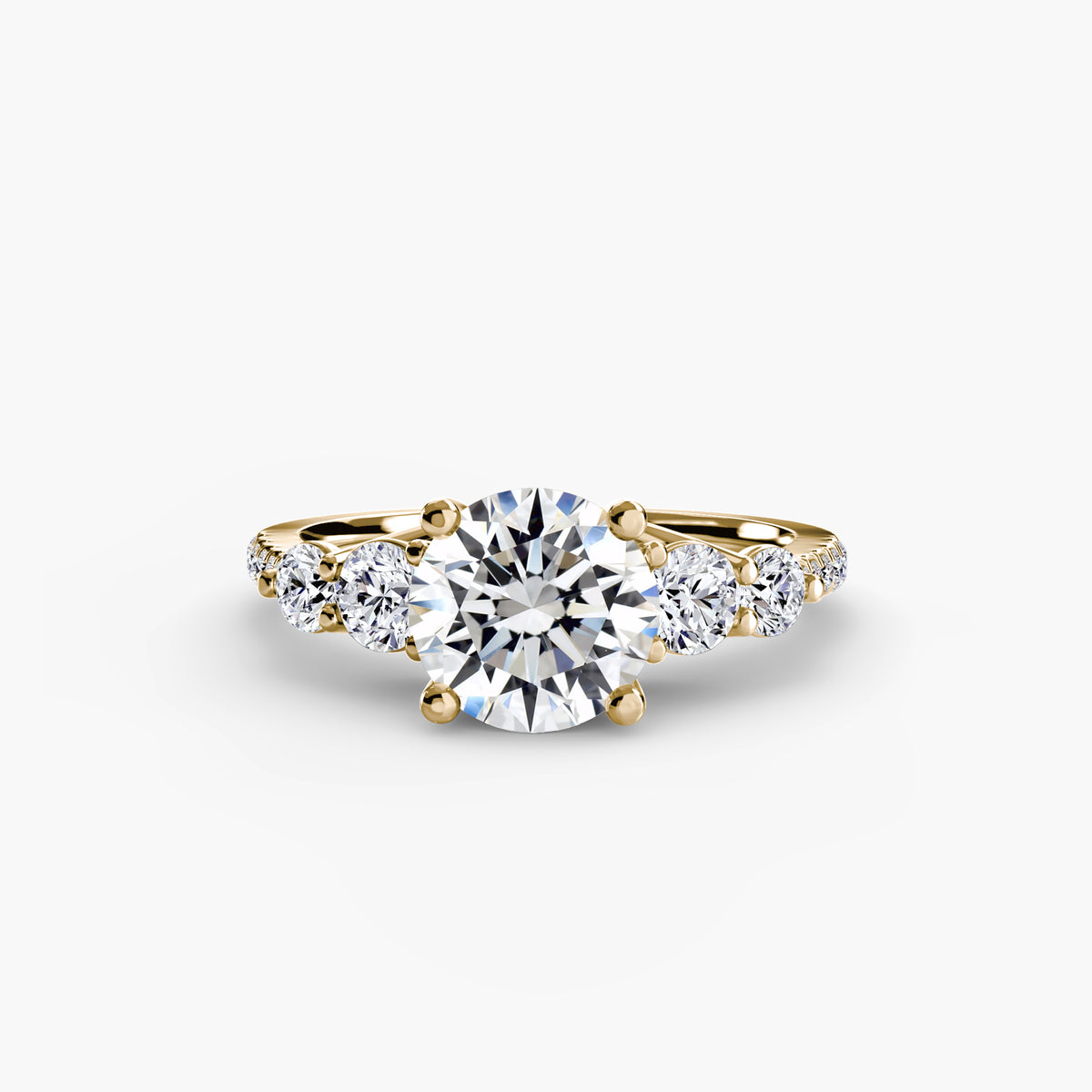 Five Stone Ring with Pavé Band – Ringfassung / Ring setting