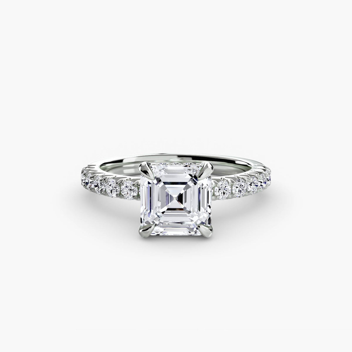 Solitaire with Pavé 6 – Ringfassung / Ring setting