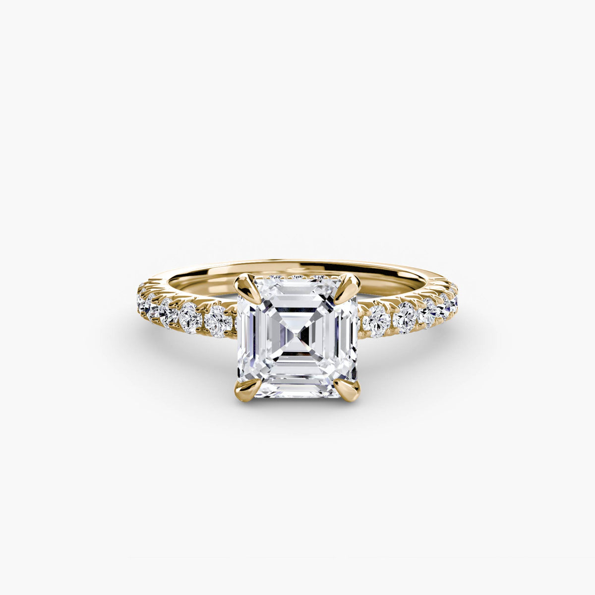 Solitaire with Pavé 6 – Ringfassung / Ring setting