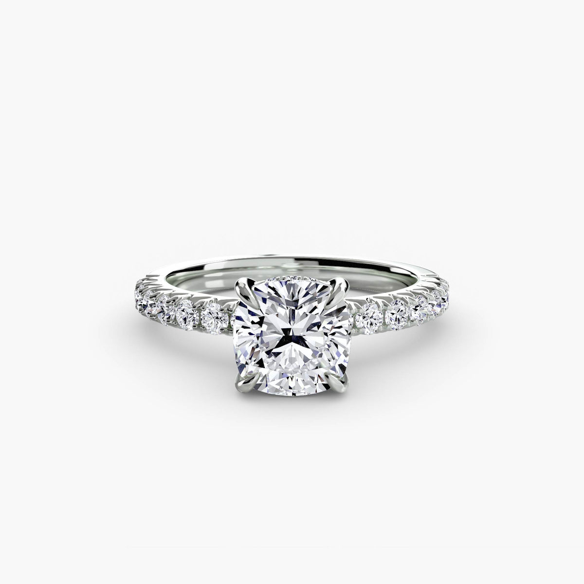 Solitaire with Pavé 6 – Ringfassung / Ring setting