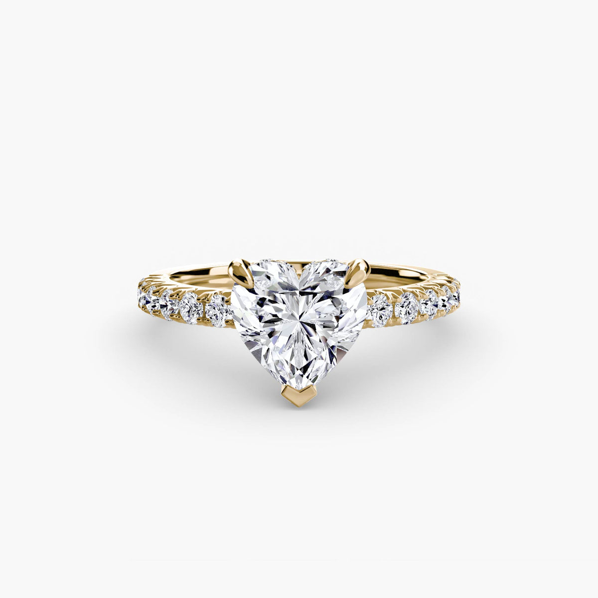 Solitaire with Pavé 6 – Ringfassung / Ring setting