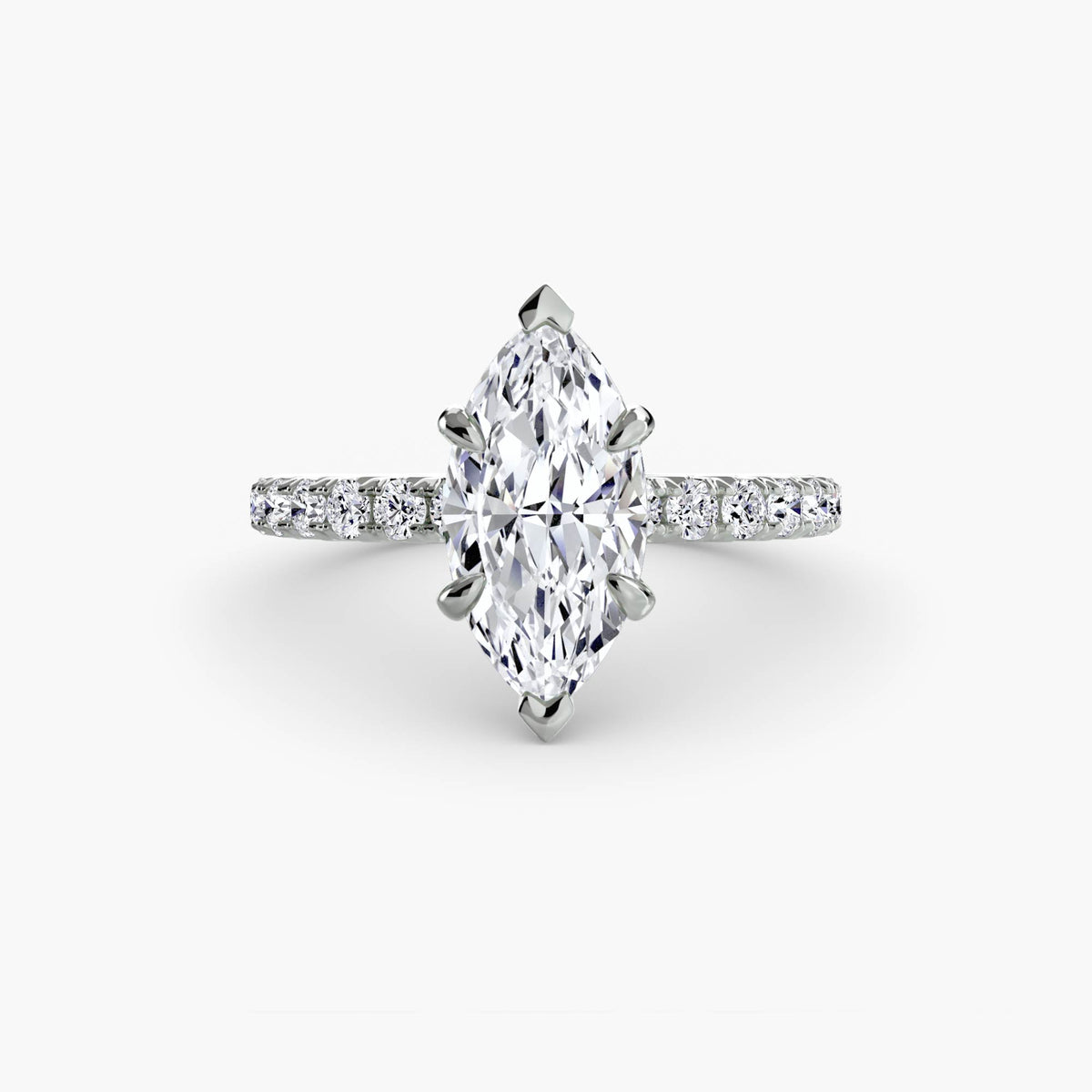 Solitaire with Pavé 6 – Ringfassung / Ring setting