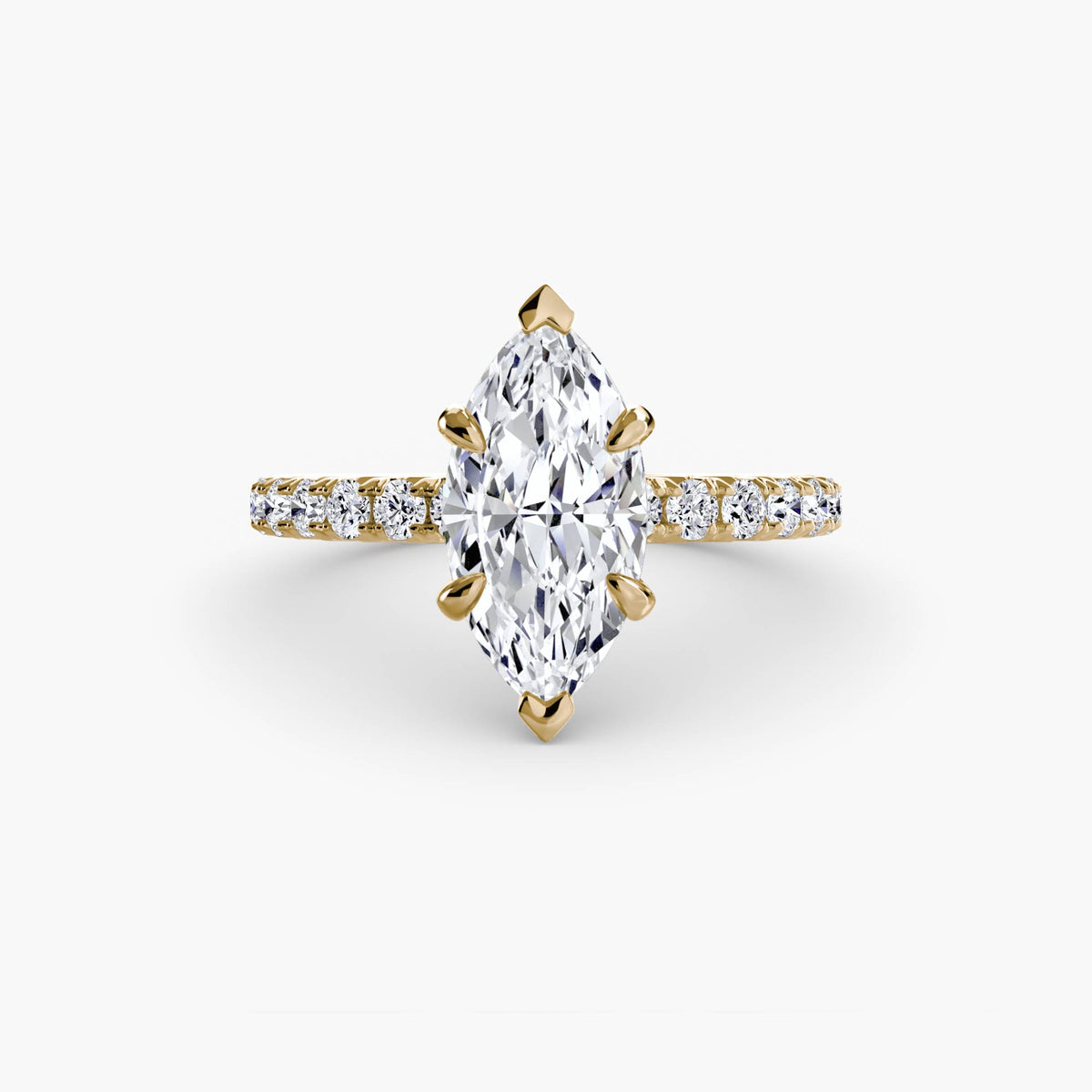 Solitaire with Pavé 6 – Ringfassung / Ring setting
