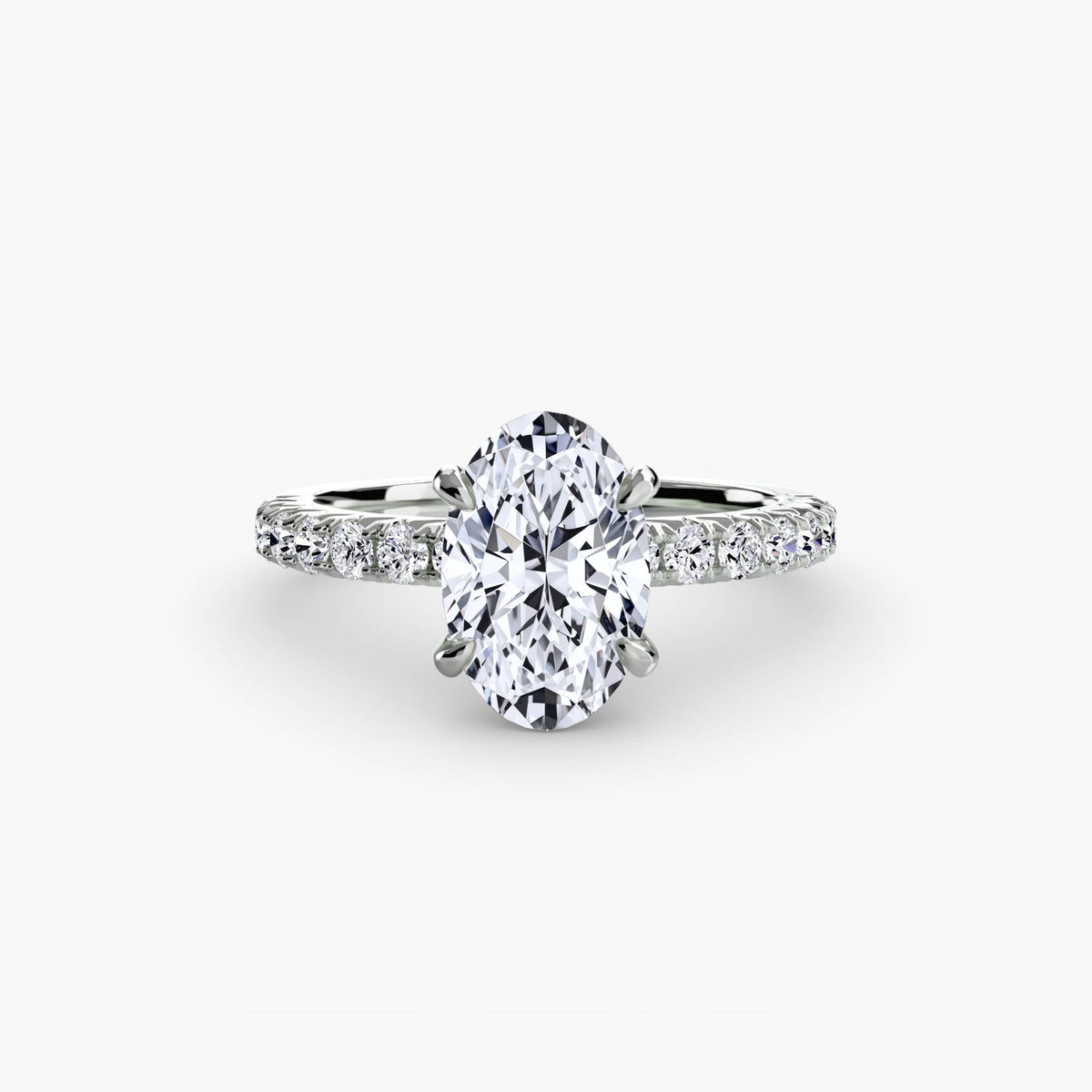 Solitaire with Pavé 6 – Ringfassung / Ring setting
