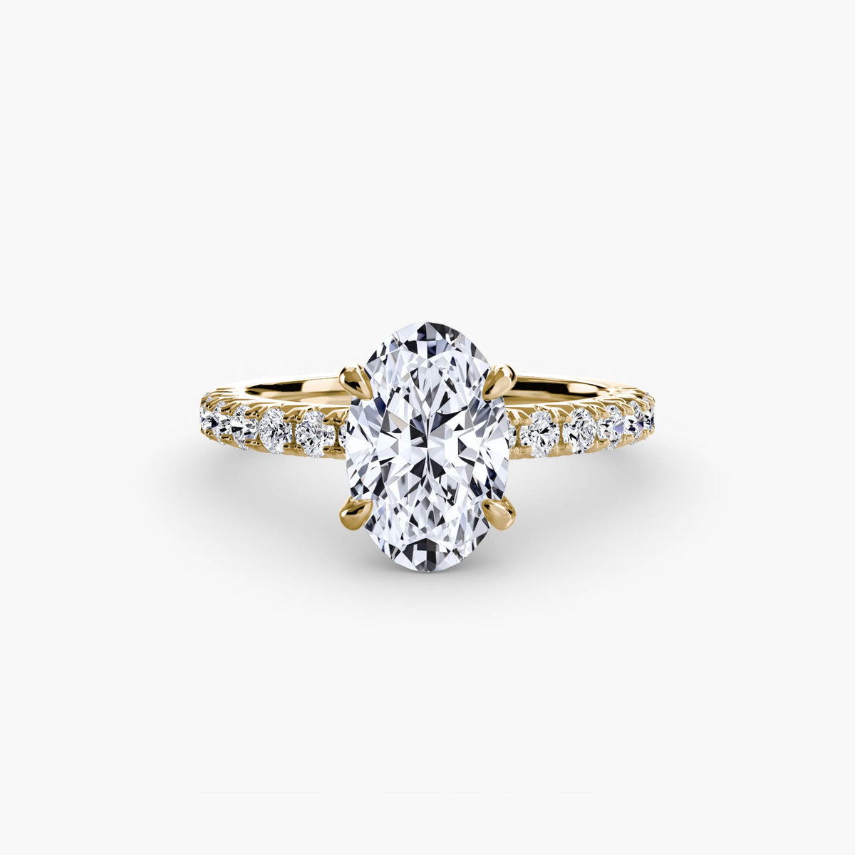 Solitaire with Pavé 6 – Ringfassung / Ring setting
