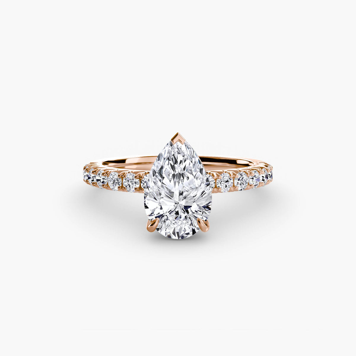 Solitaire with Pavé 6 – Ringfassung / Ring setting