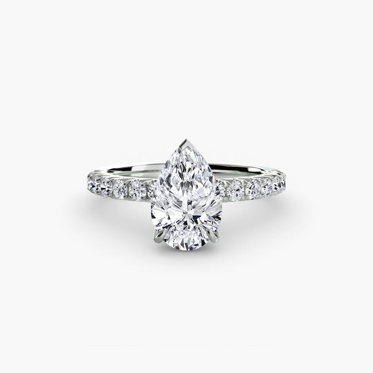 Solitaire with Pavé 6 – Ringfassung / Ring setting