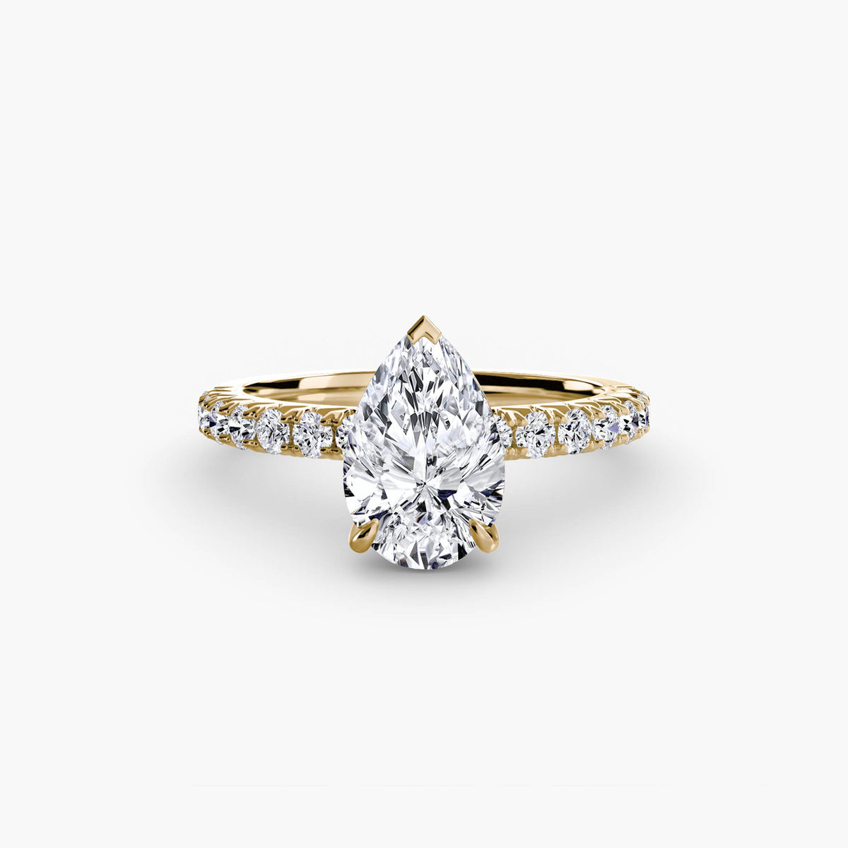 Solitaire with Pavé 6 – Ringfassung / Ring setting