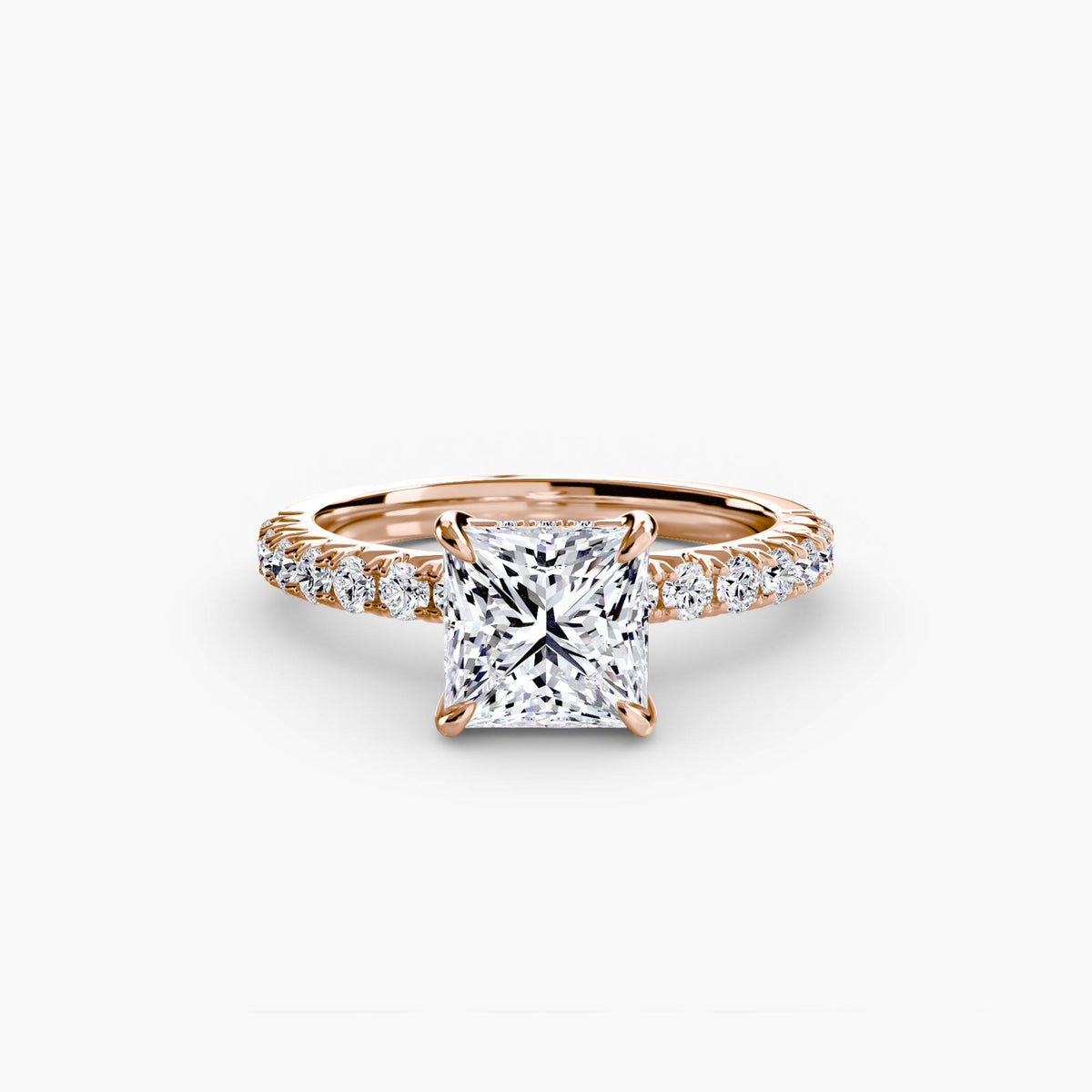 Solitaire with Pavé 6 – Ringfassung / Ring setting