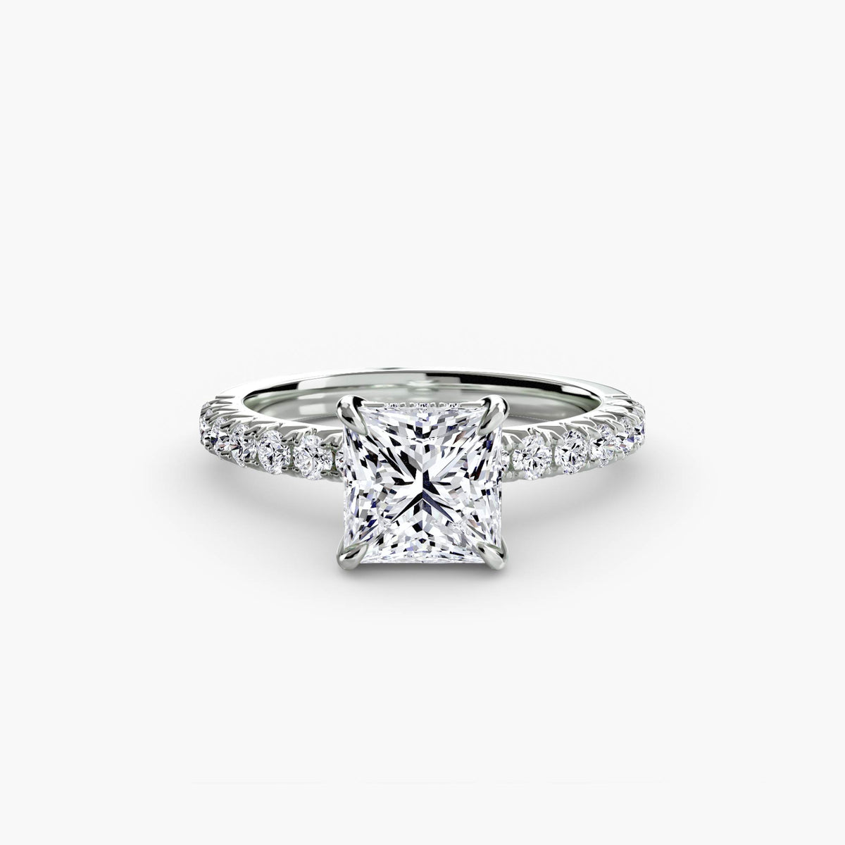 Solitaire with Pavé 6 – Ringfassung / Ring setting