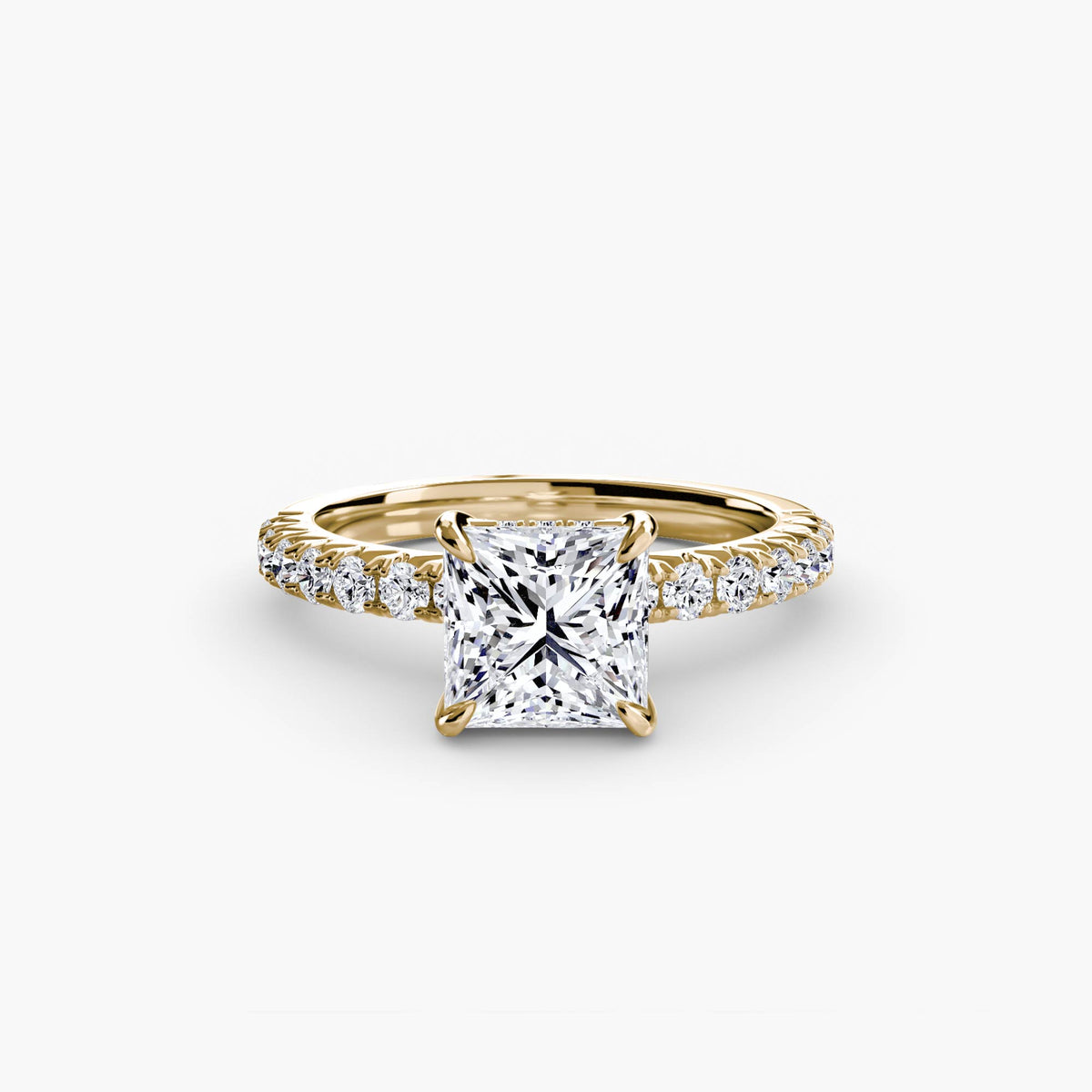 Solitaire with Pavé 6 – Ringfassung / Ring setting