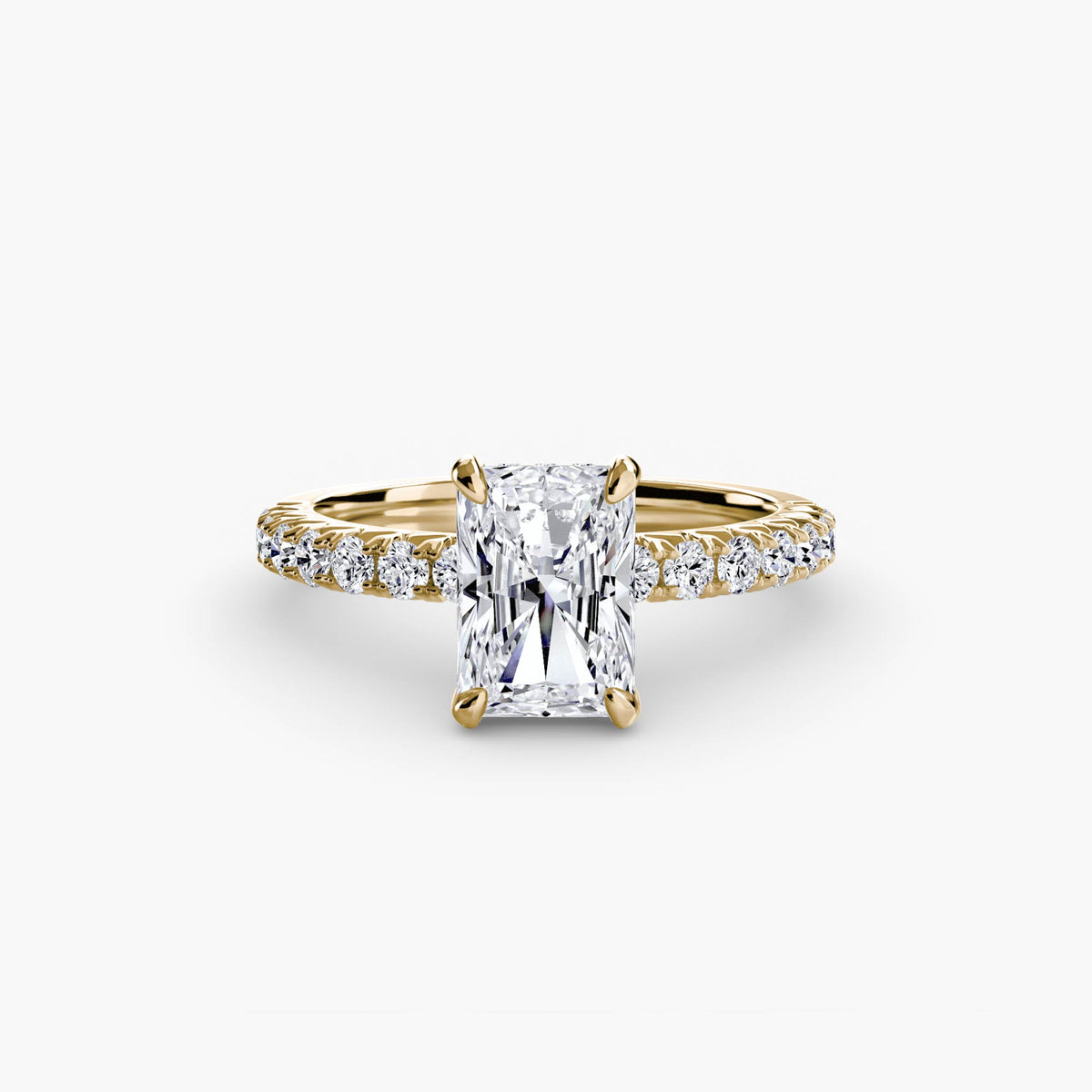Solitaire with Pavé 6 – Ringfassung / Ring setting