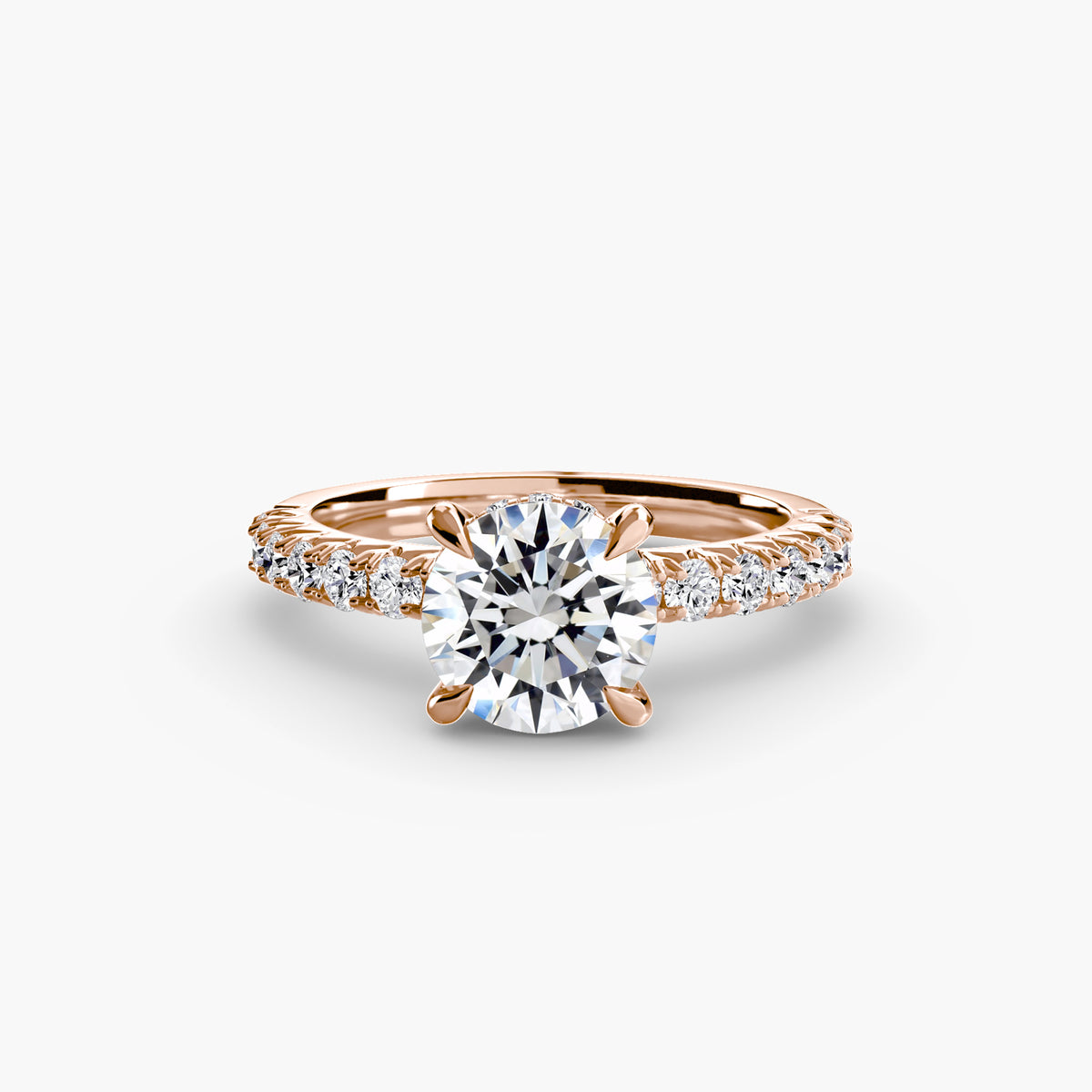 Solitaire with Pavé 6 – Ringfassung / Ring setting