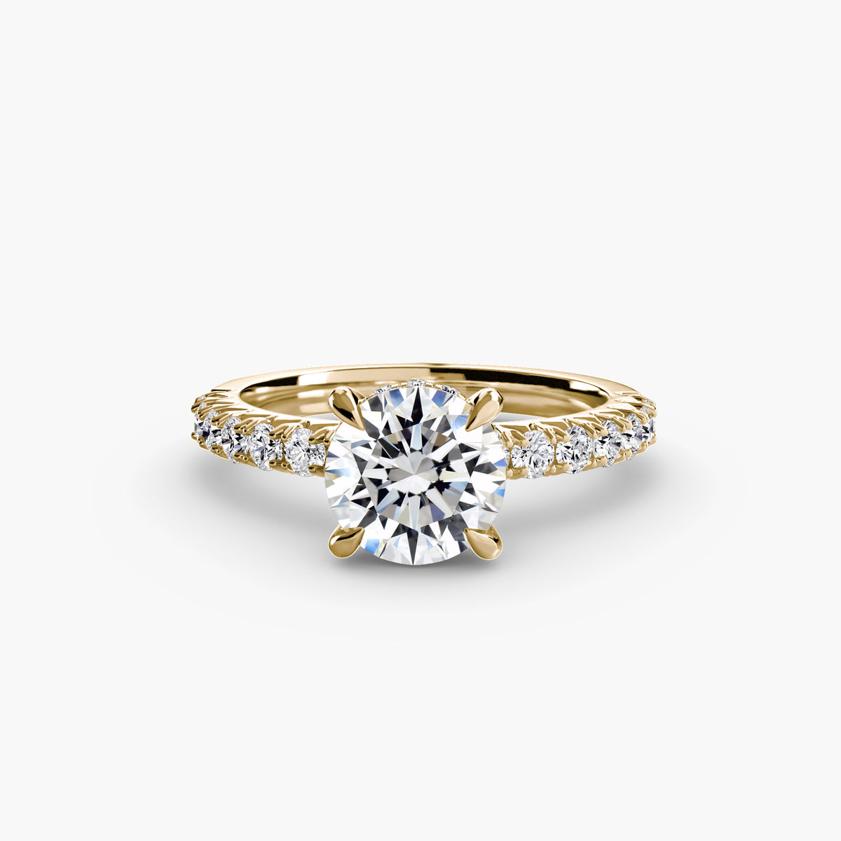 Solitaire with Pavé 6 – Ringfassung / Ring setting