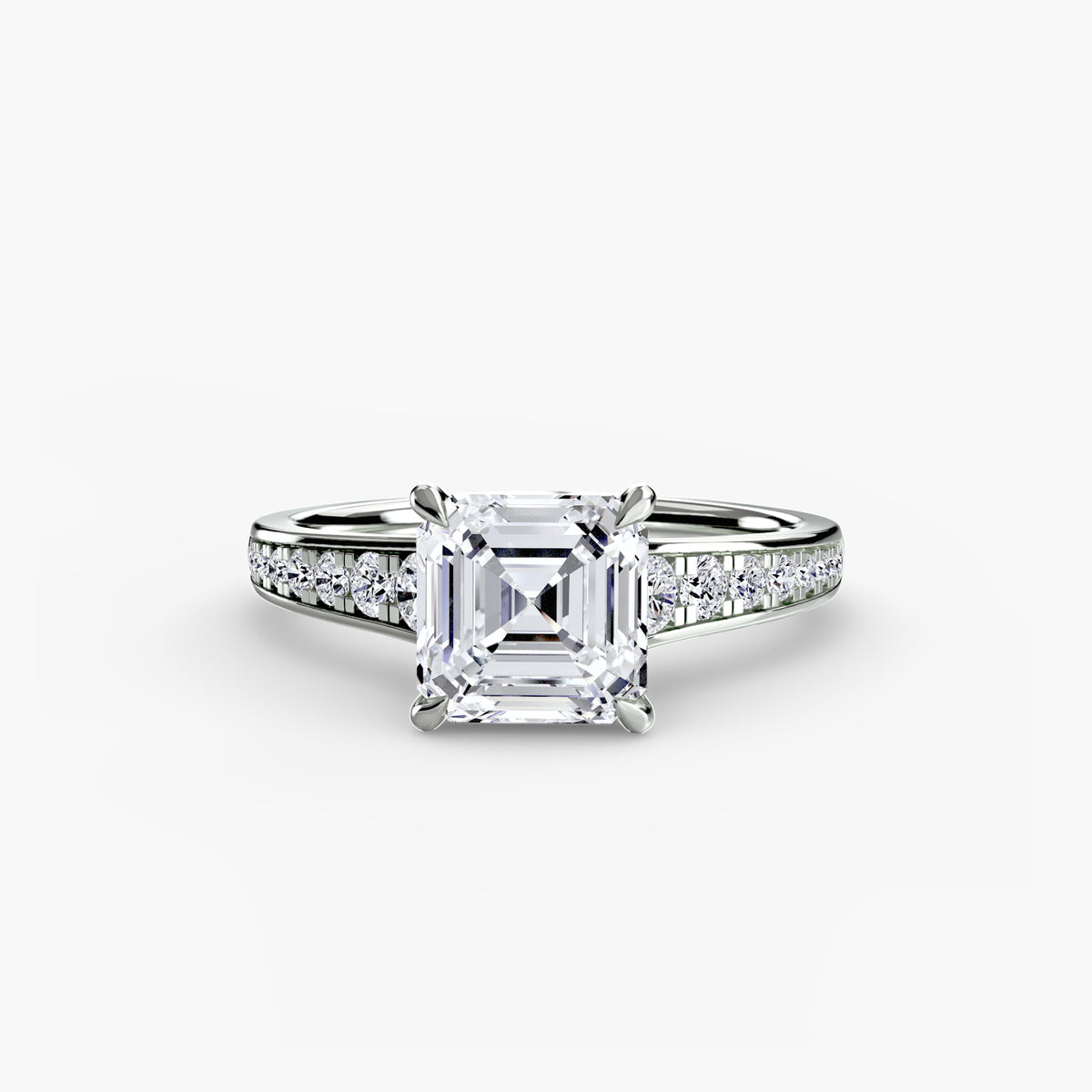 Solitaire with Pavé 7 – Ringfassung / Ring setting