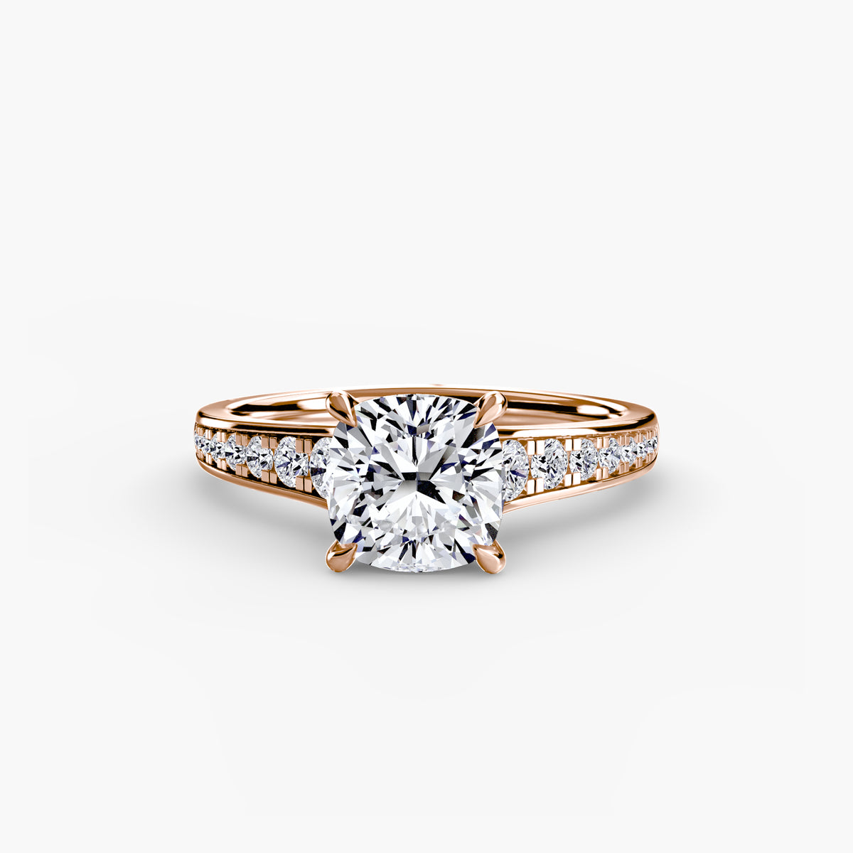 Solitaire with Pavé 7 – Ringfassung / Ring setting
