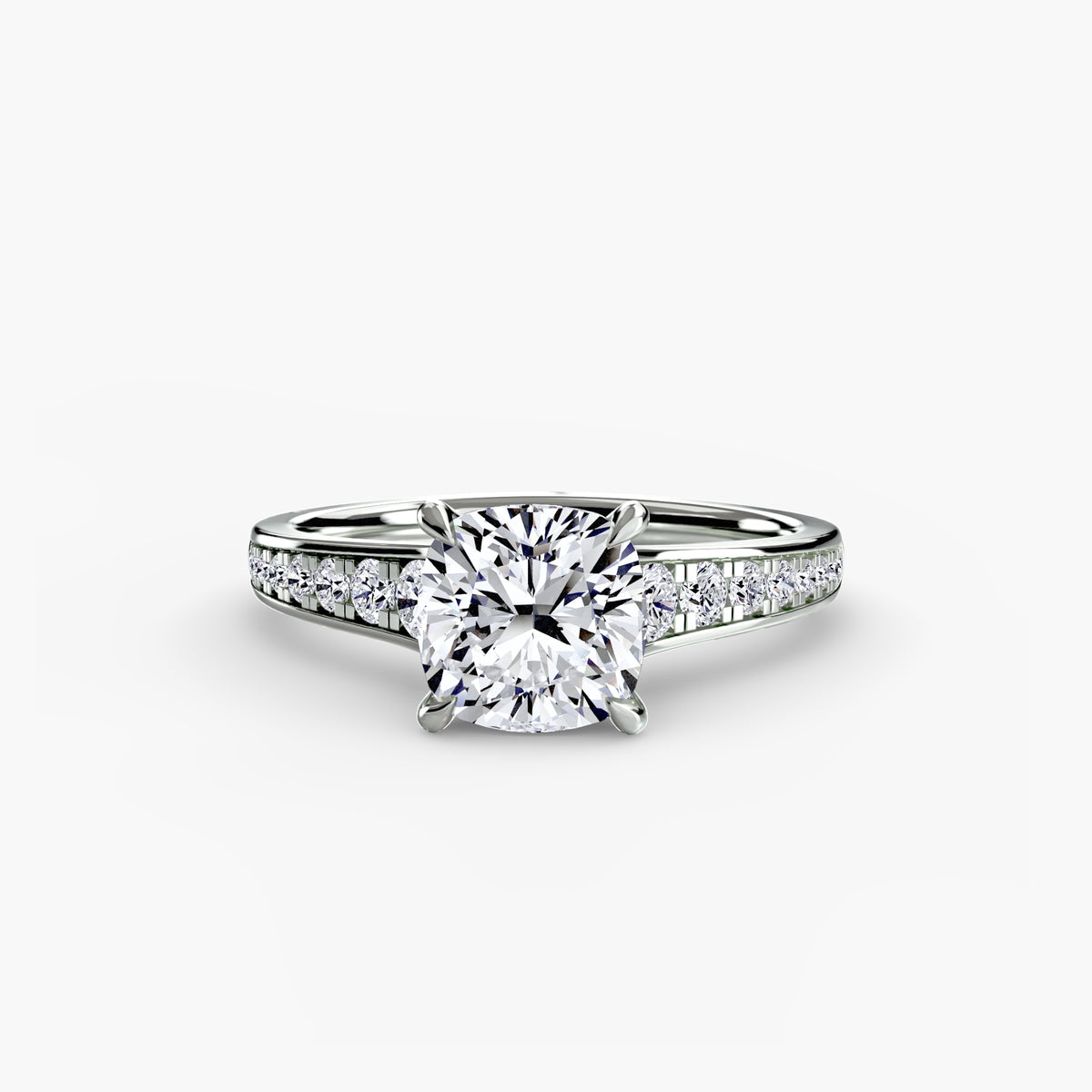 Solitaire with Pavé 7 – Ringfassung / Ring setting