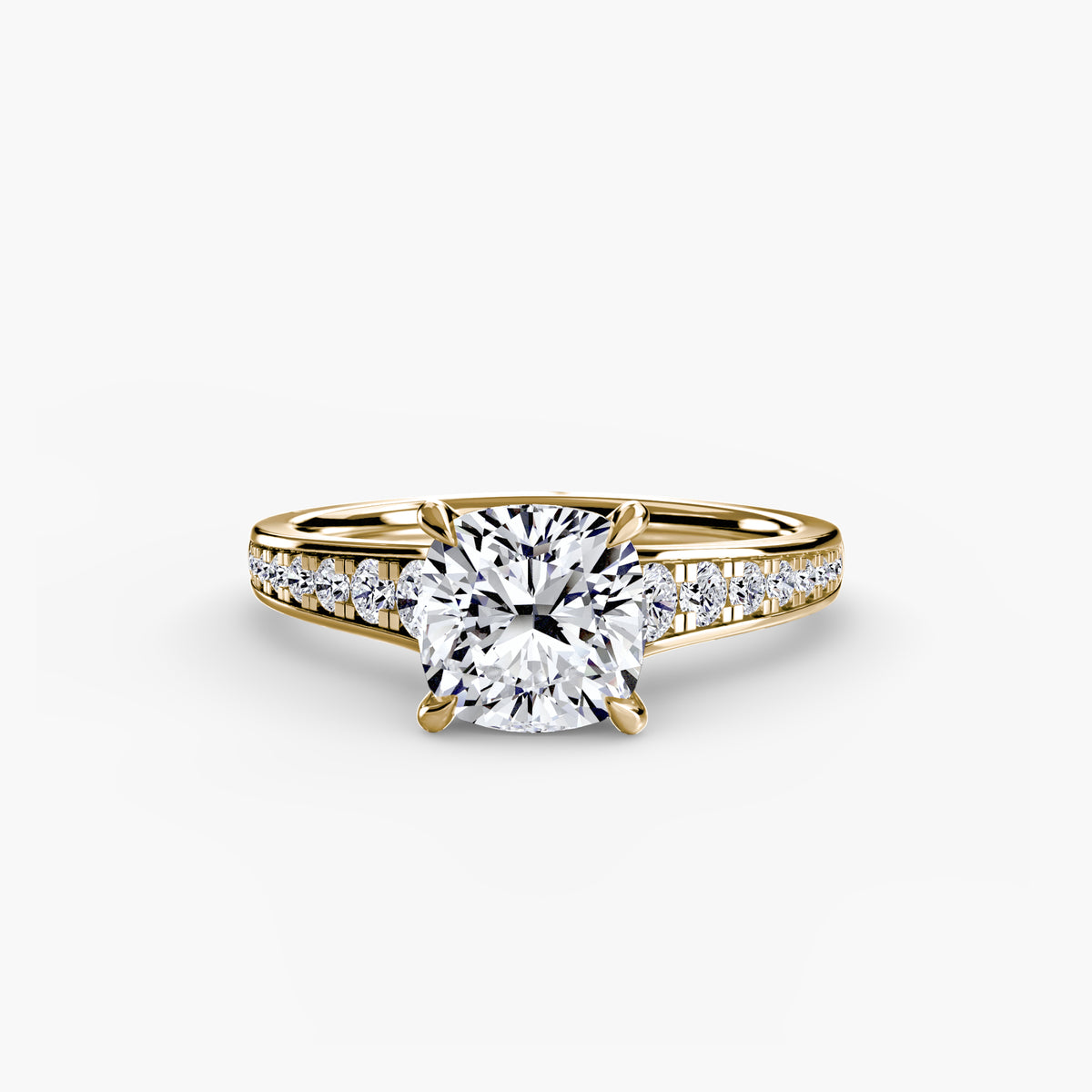 Solitaire with Pavé 7 – Ringfassung / Ring setting