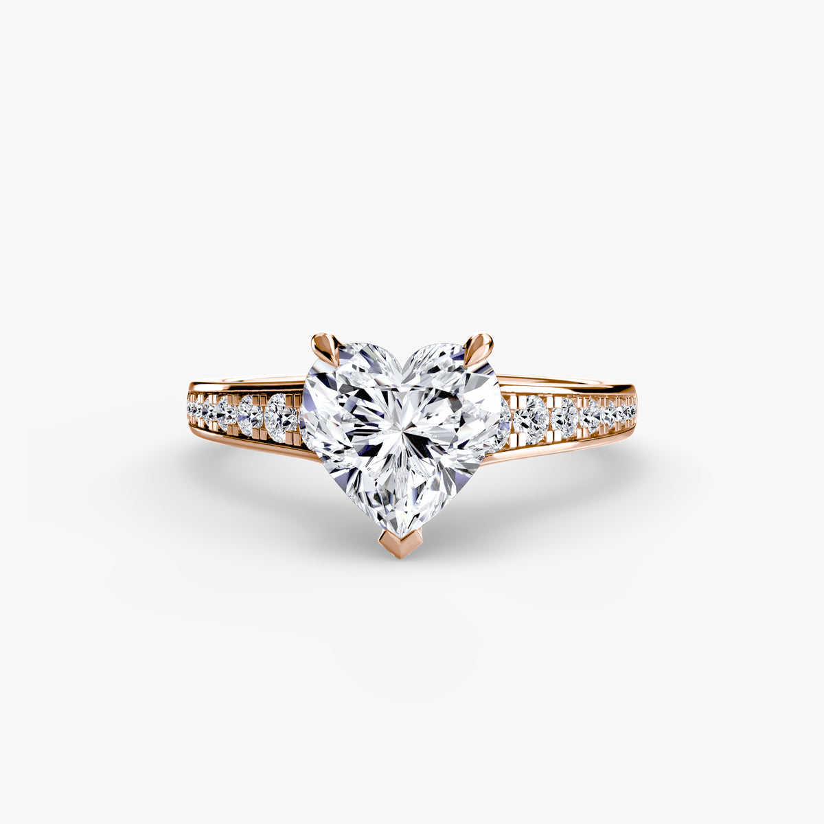 Solitaire with Pavé 7 – Ringfassung / Ring setting