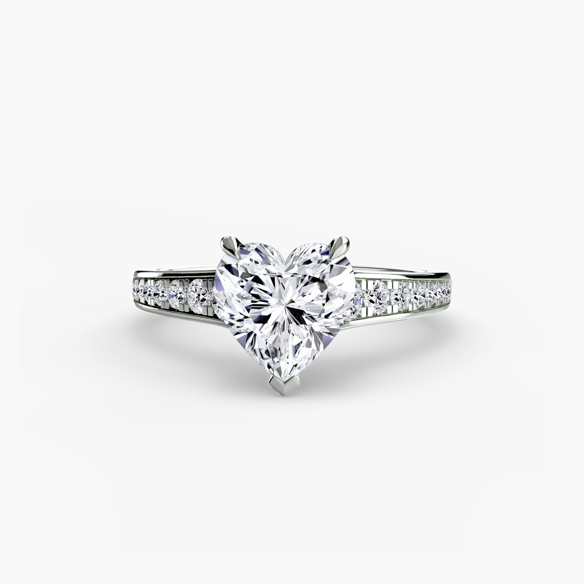 Solitaire with Pavé 7 – Ringfassung / Ring setting