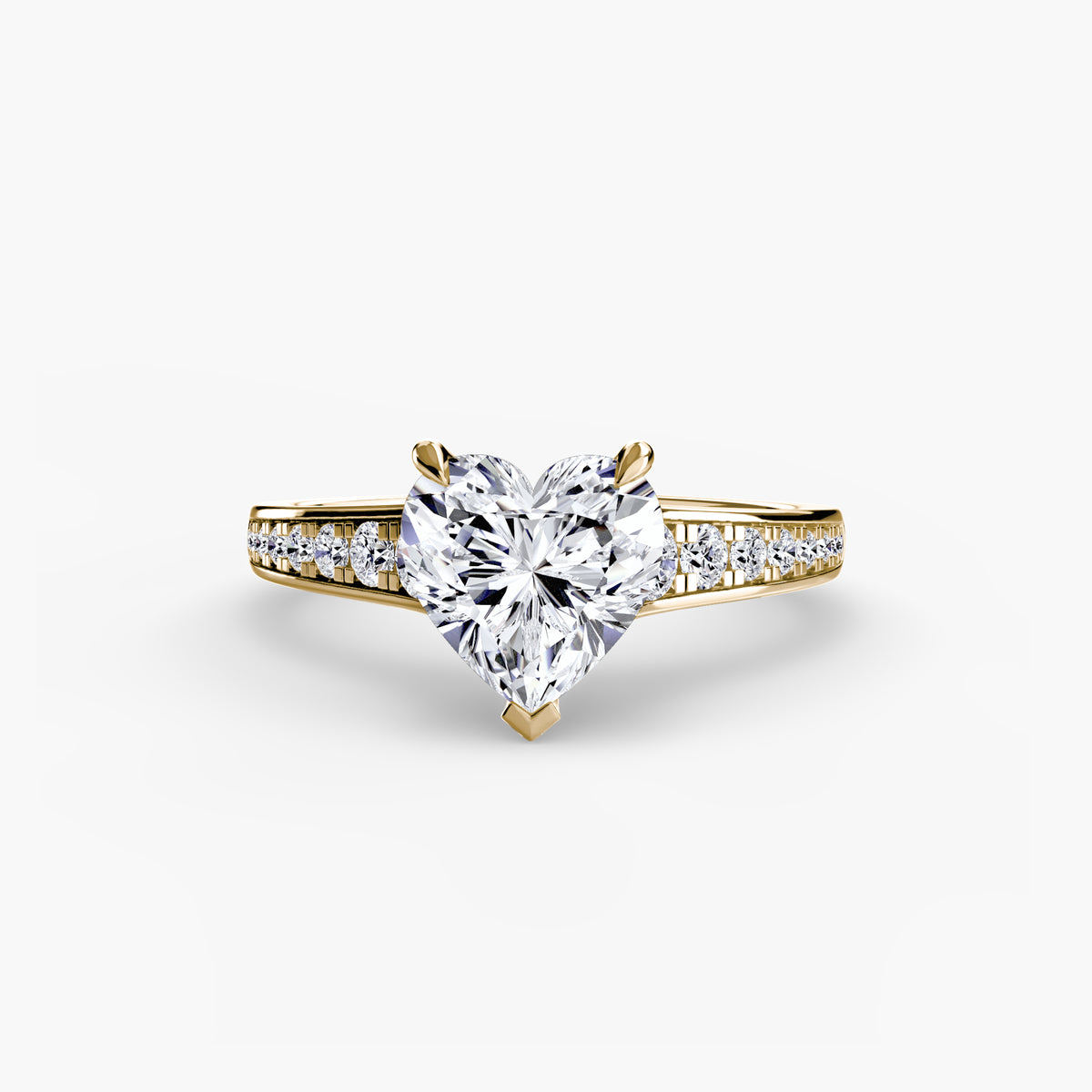 Solitaire with Pavé 7 – Ringfassung / Ring setting