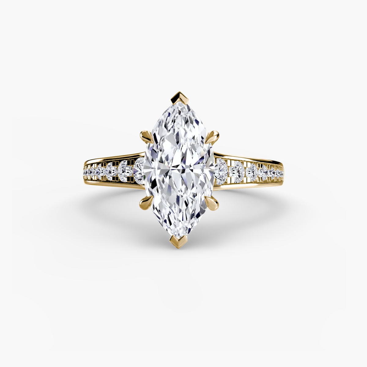 Solitaire with Pavé 7 – Ringfassung / Ring setting