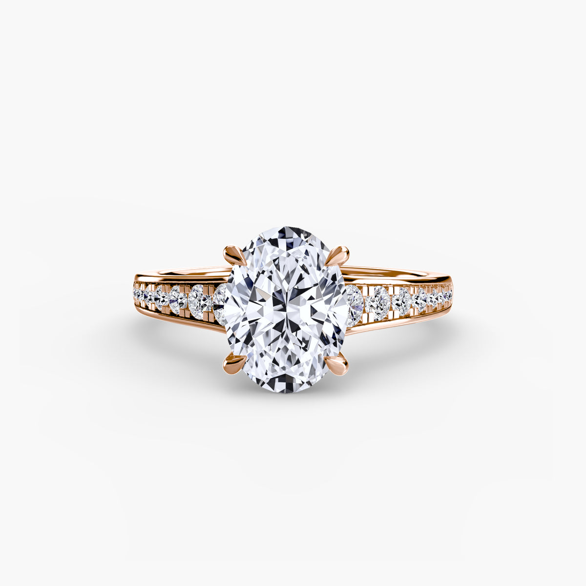 Solitaire with Pavé 7 – Ringfassung / Ring setting