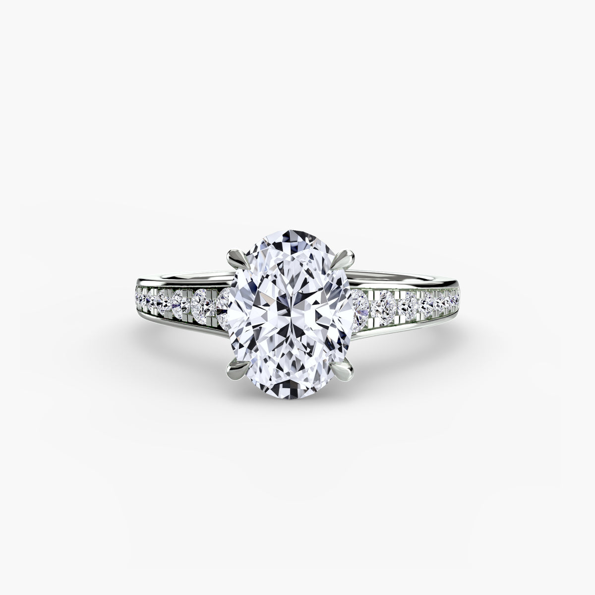 Solitaire with Pavé 7 – Ringfassung / Ring setting
