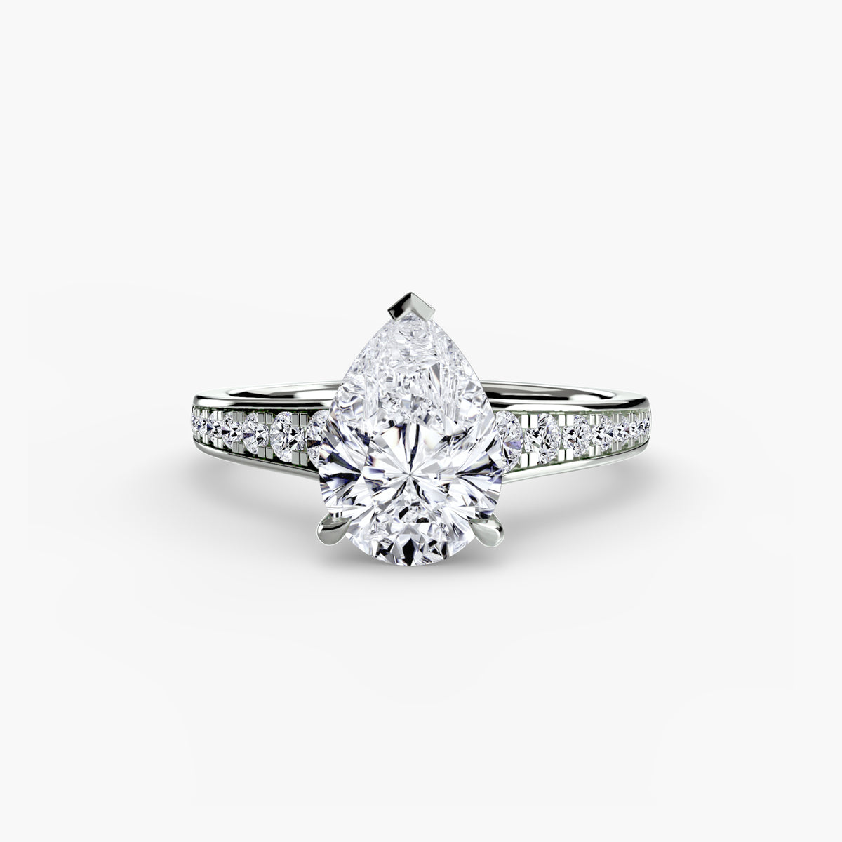 Solitaire with Pavé 7 – Ringfassung / Ring setting