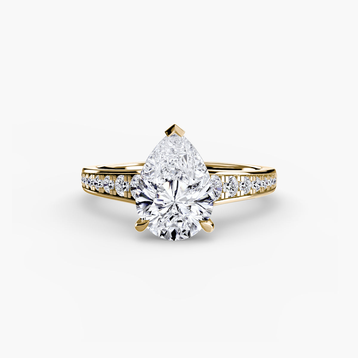Solitaire with Pavé 7 – Ringfassung / Ring setting