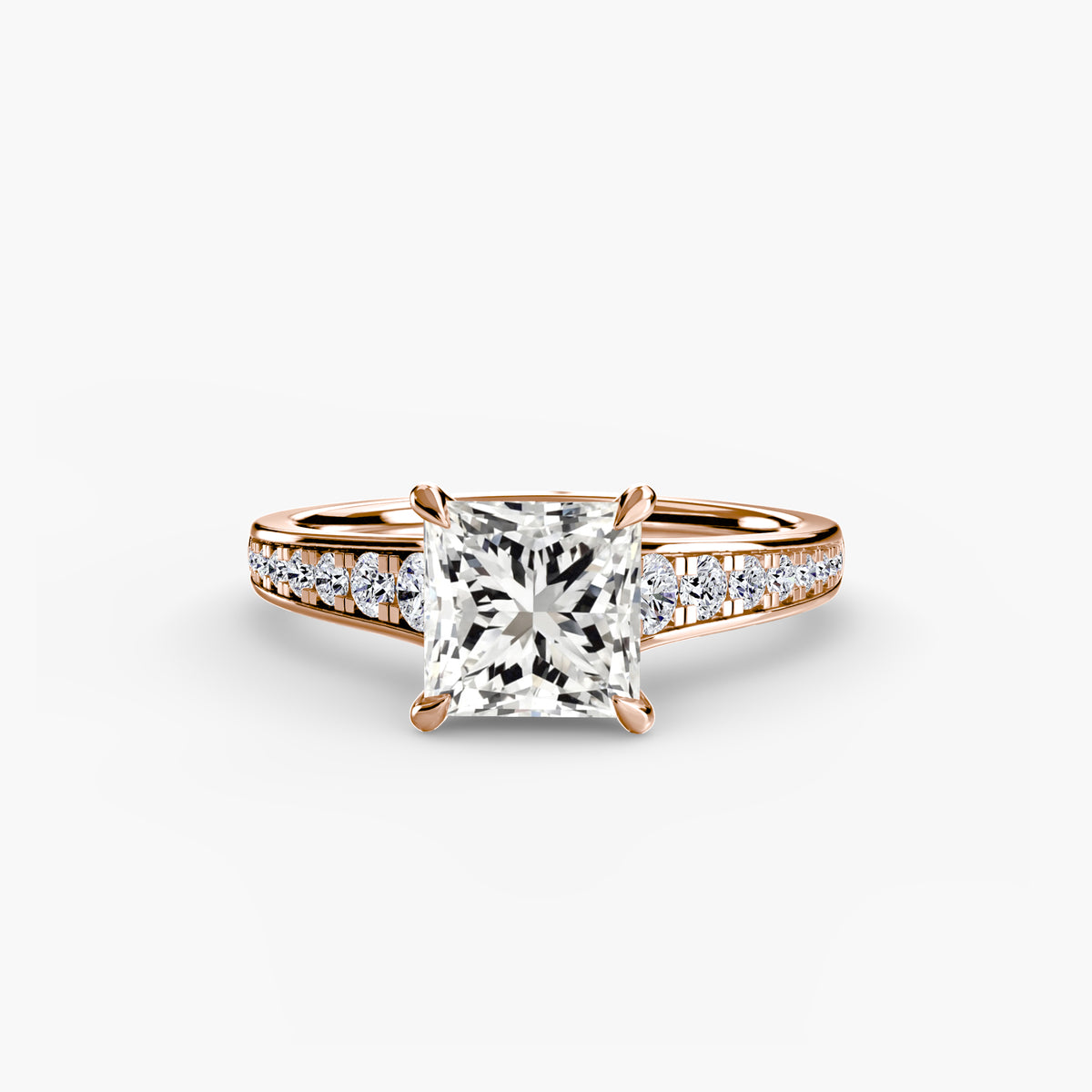 Solitaire with Pavé 7 – Ringfassung / Ring setting