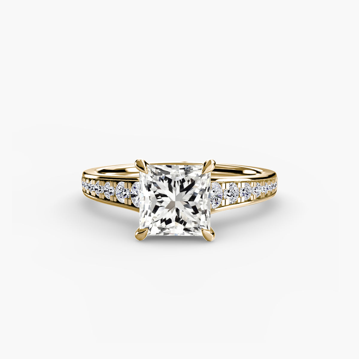Solitaire with Pavé 7 – Ringfassung / Ring setting